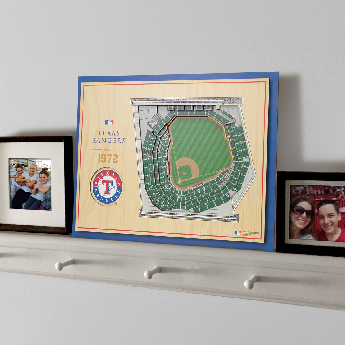 MLB Texas Rangers You the Fan 5-Layer 3D Stadium View Wall Art