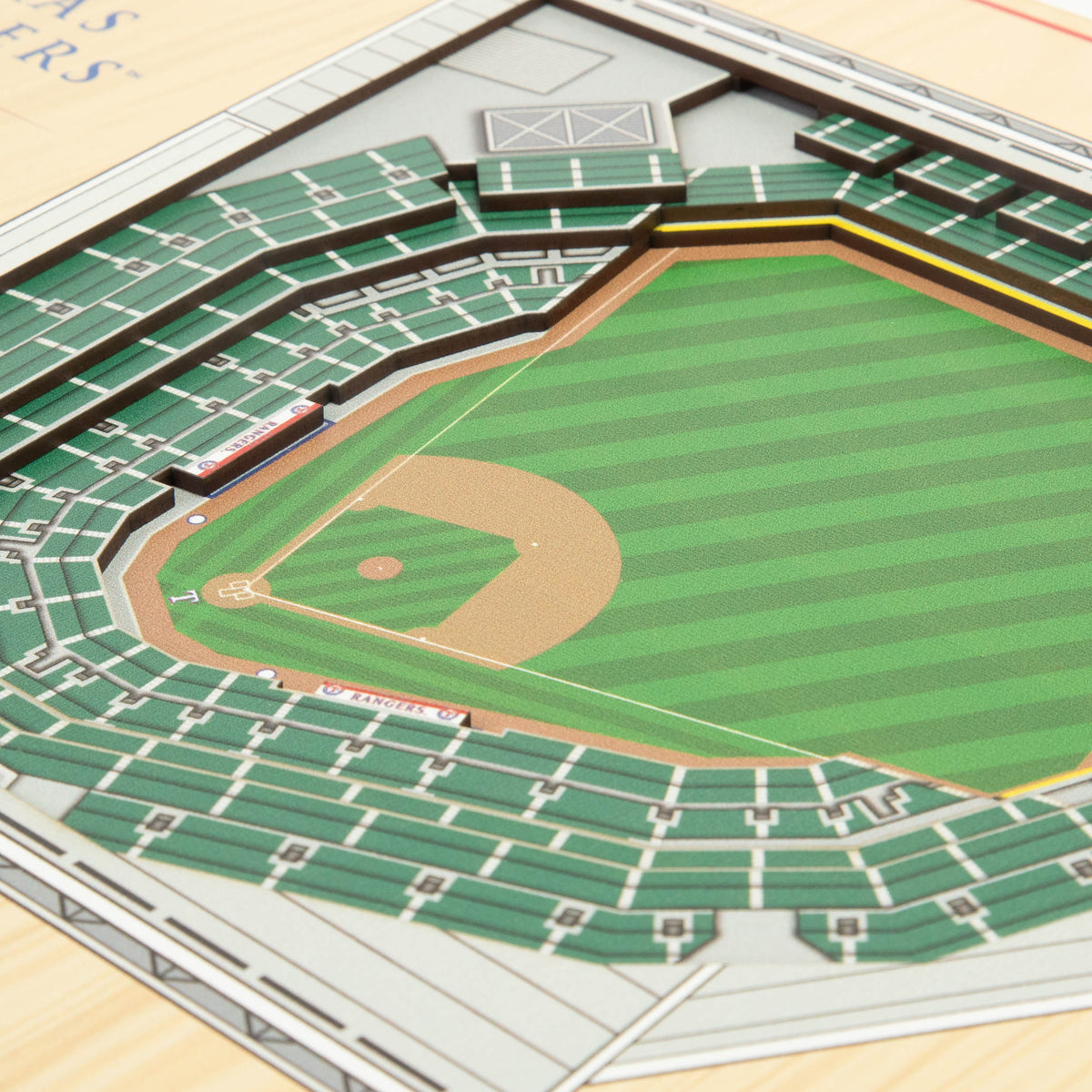 MLB Texas Rangers You the Fan 5-Layer 3D Stadium View Wall Art