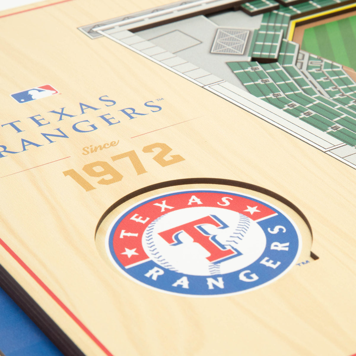MLB Texas Rangers You the Fan 5-Layer 3D Stadium View Wall Art