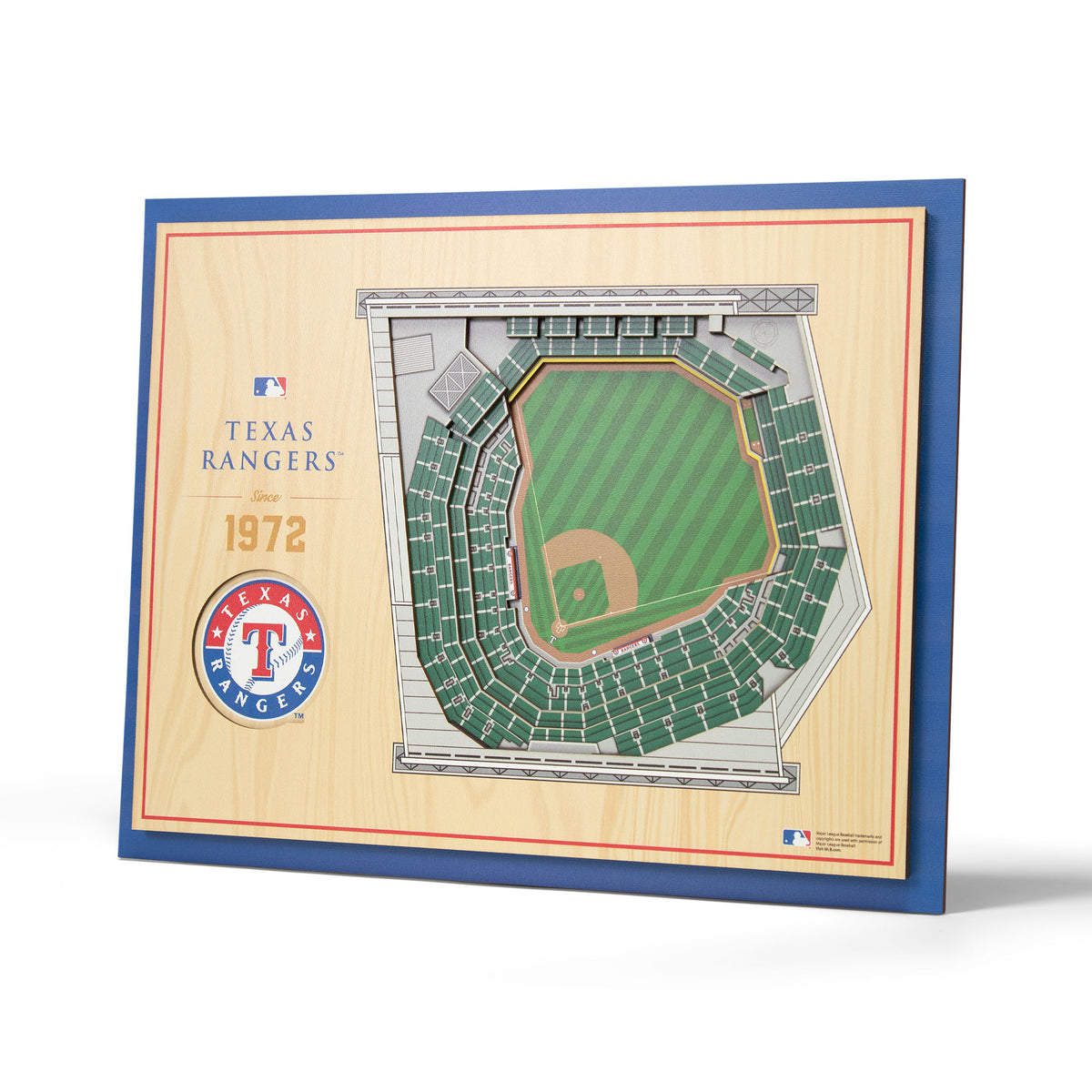 MLB Texas Rangers You the Fan 5-Layer 3D Stadium View Wall Art