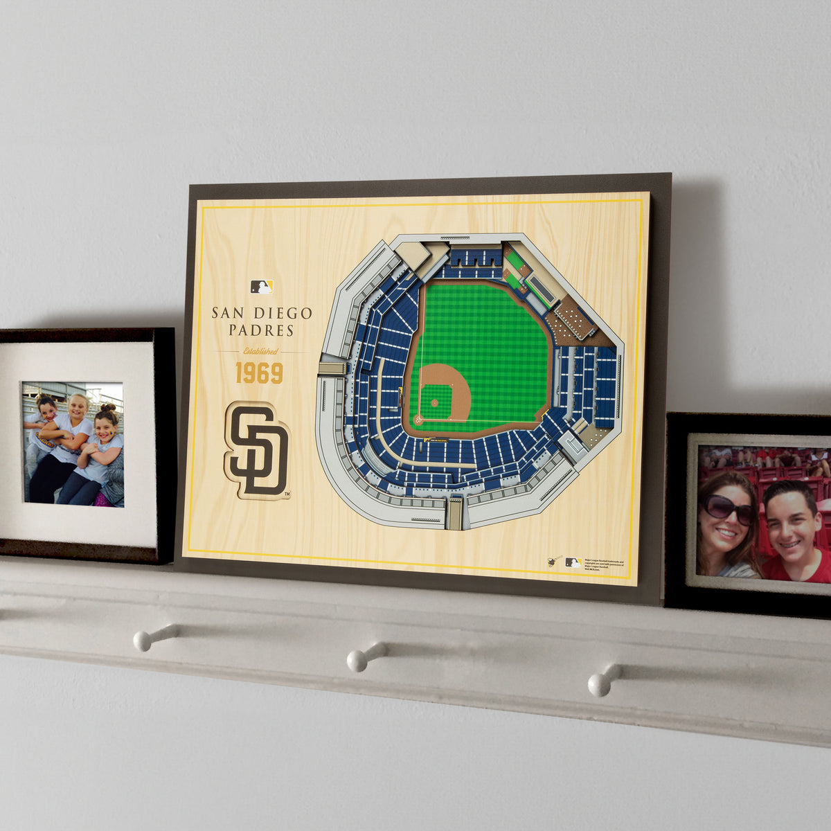 MLB San Diego Padres You the Fan 5-Layer 3D Stadium View Wall Art
