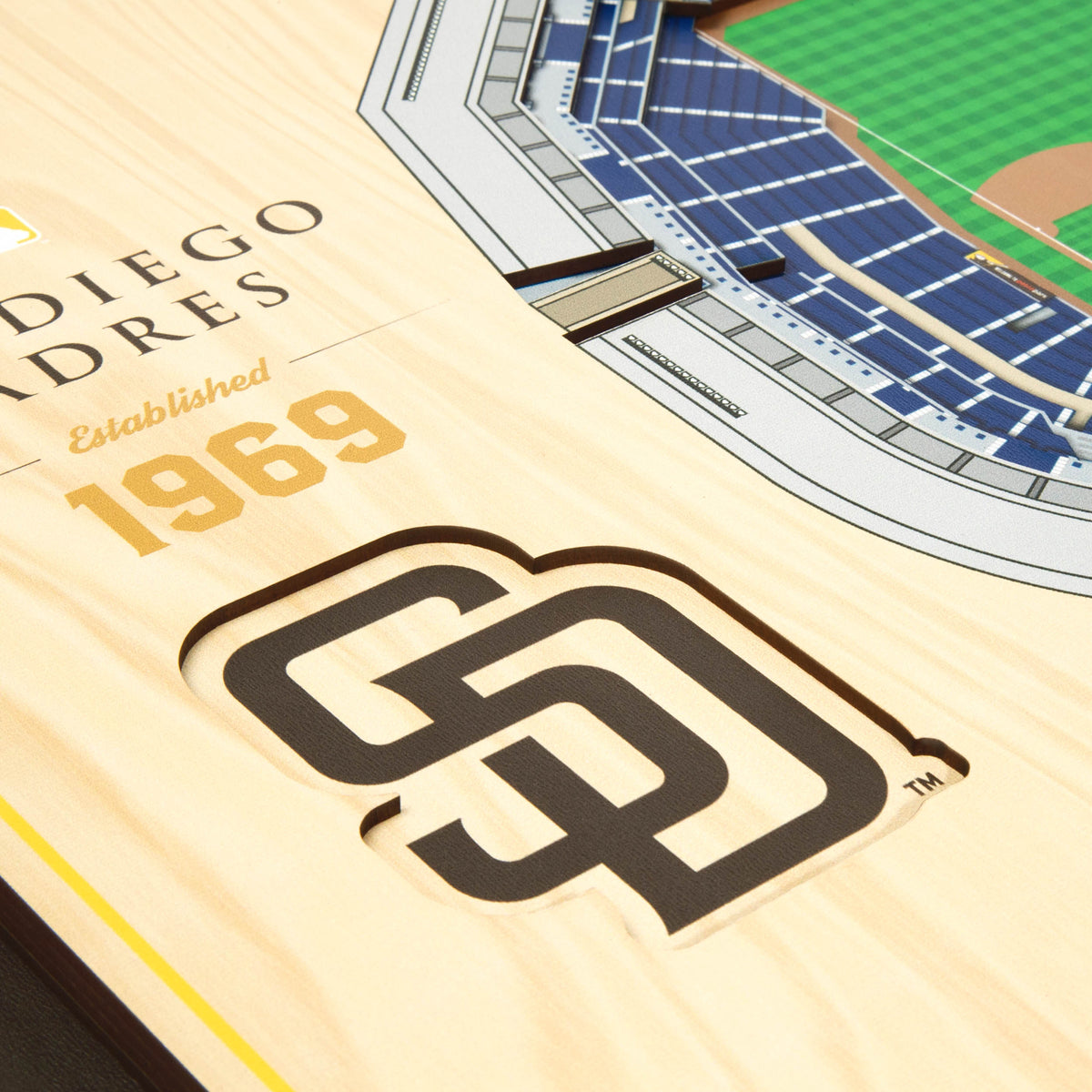 MLB San Diego Padres You the Fan 5-Layer 3D Stadium View Wall Art