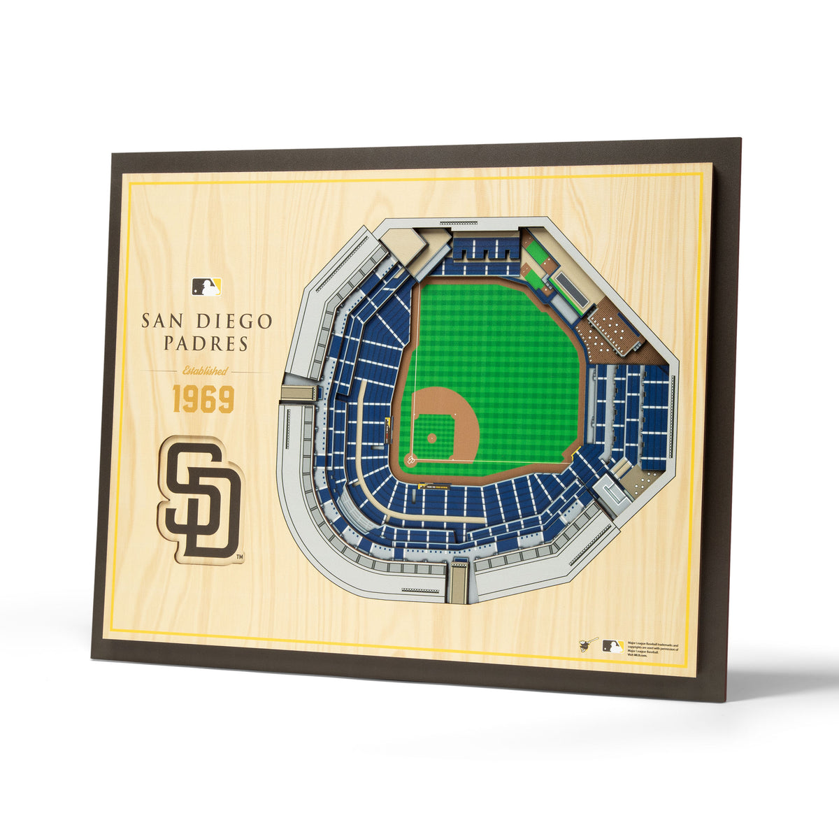 MLB San Diego Padres You the Fan 5-Layer 3D Stadium View Wall Art