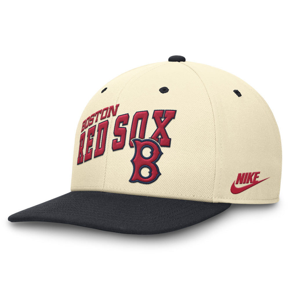MLB Boston Red Sox Nike Cooperstown Wave Snapback Hat - Cream