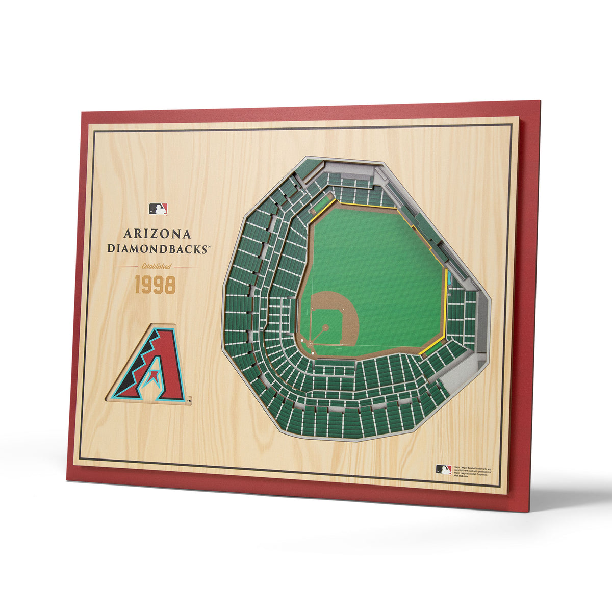 MLB Arizona Diamondbacks You the Fan 5-Layer 3D Stadium View Wall Art
