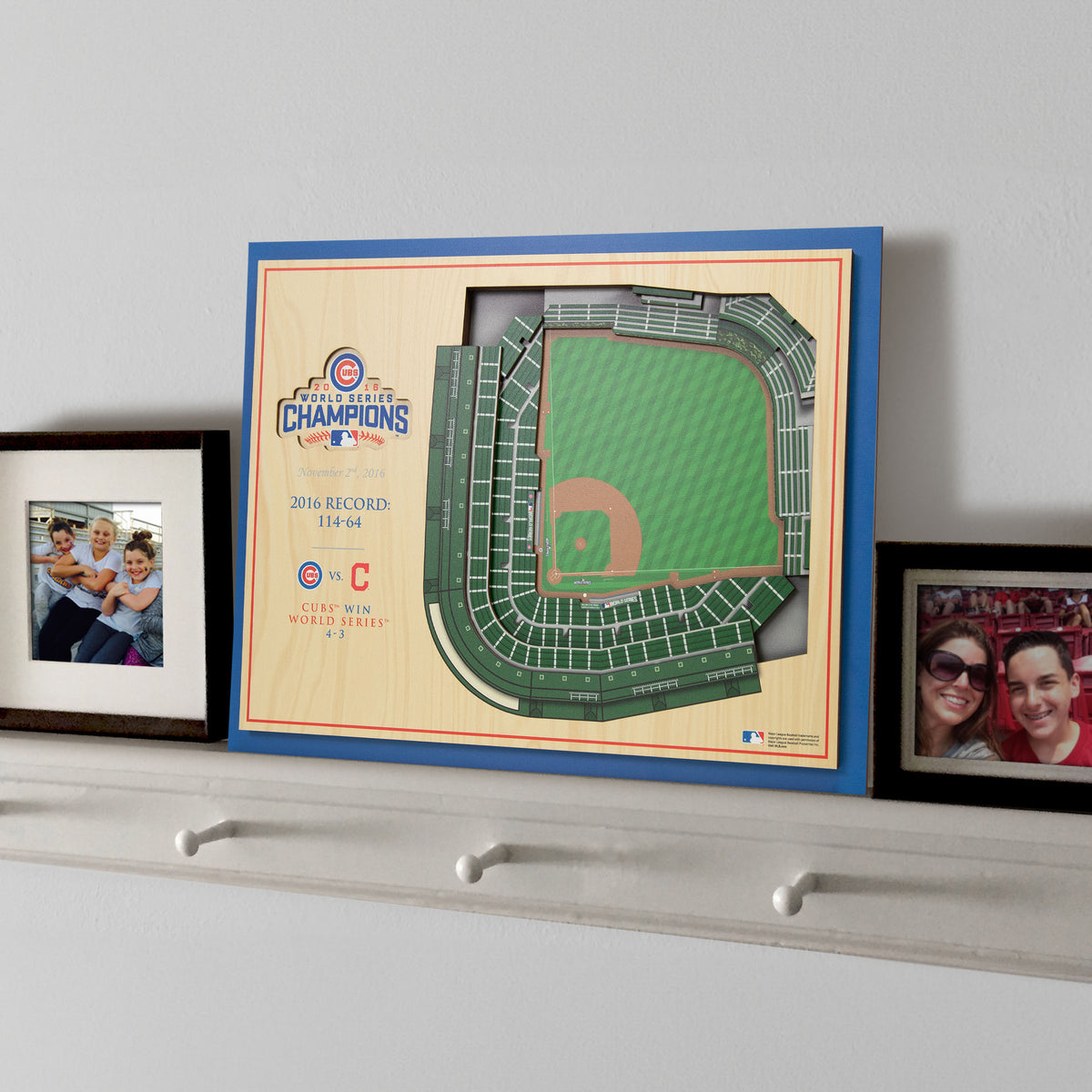 MLB Chicago Cubs You the Fan 2016 World Series 5-Layer 3D Stadium View Wall Art