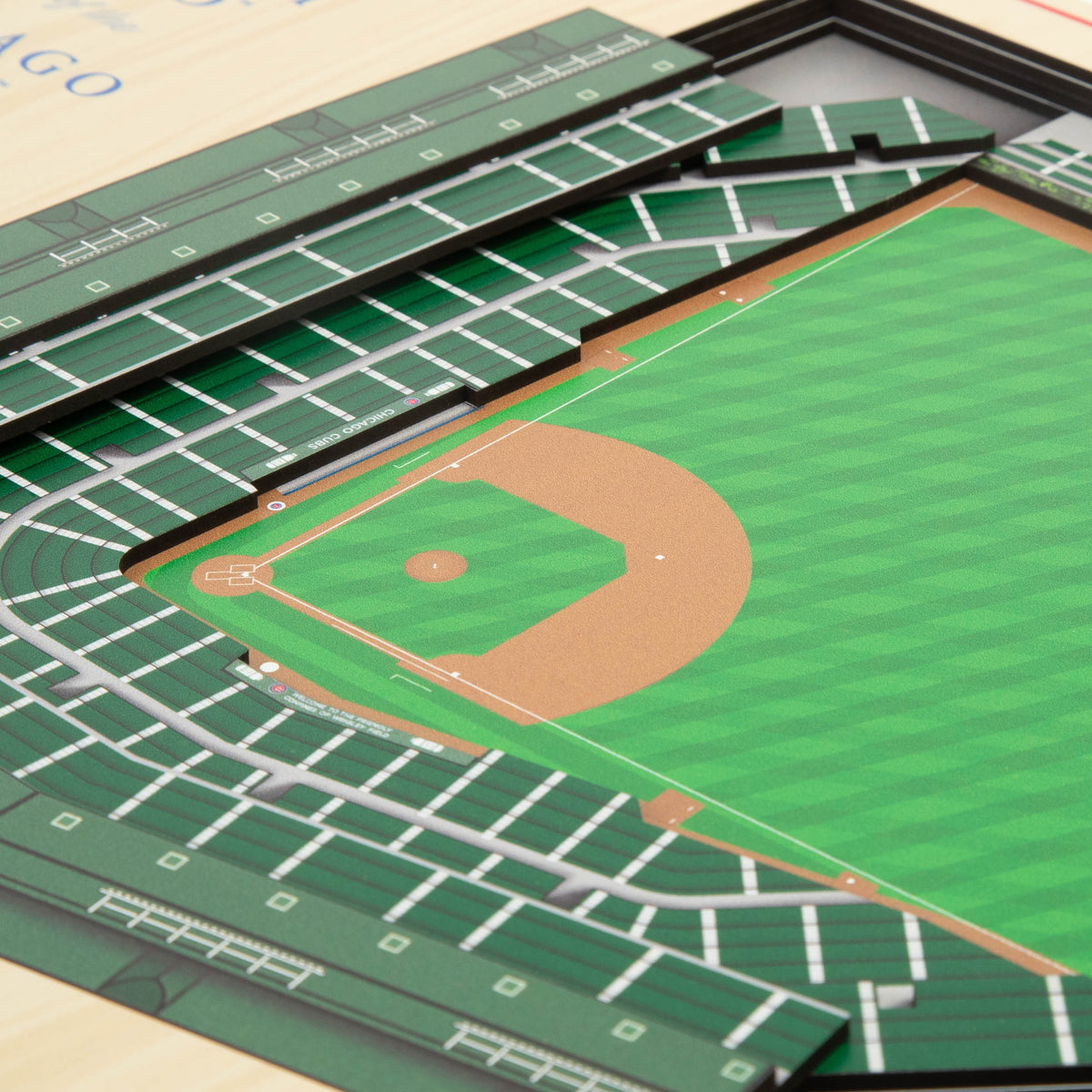 MLB Chicago Cubs You the Fan 5-Layer 3D Stadium View Wall Art