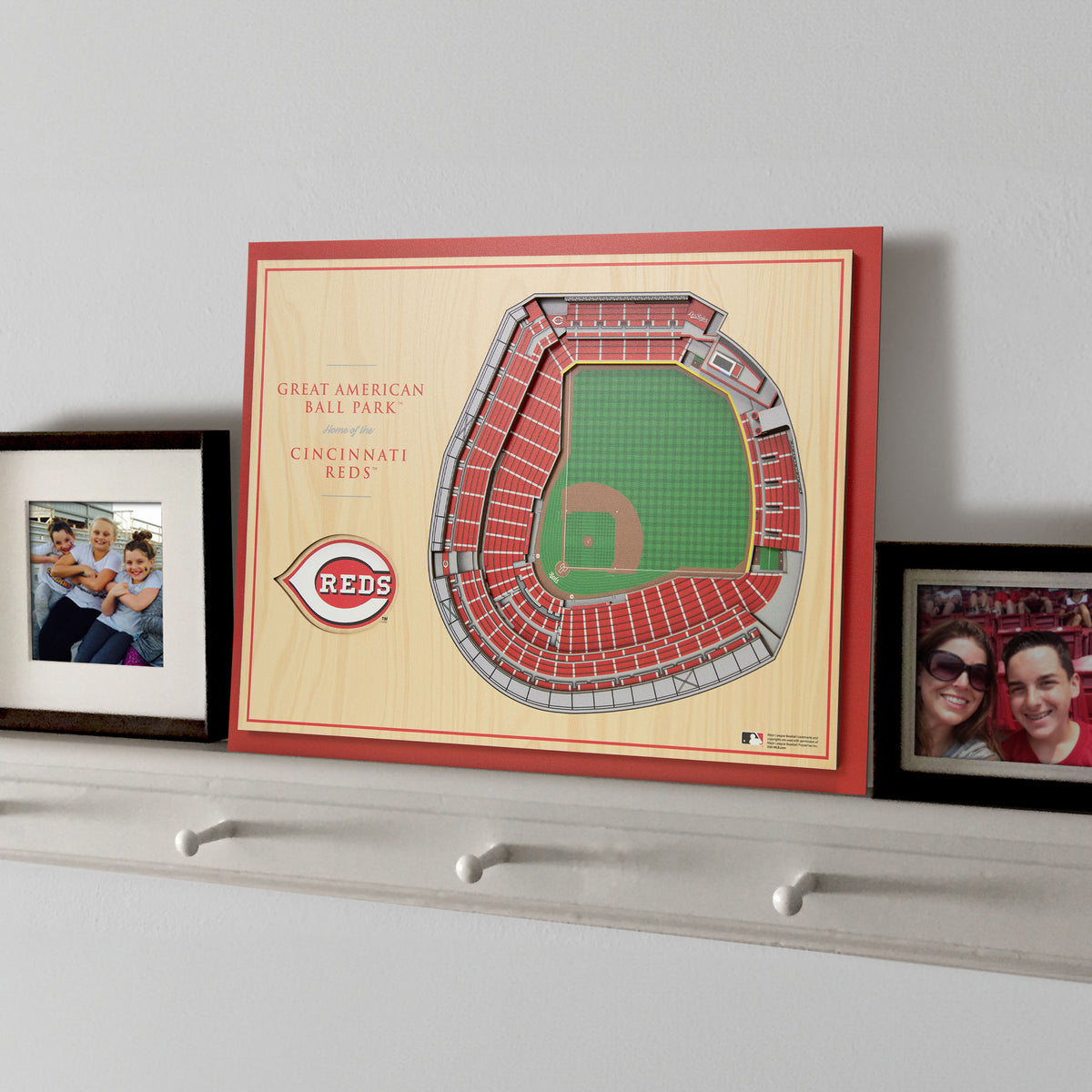 MLB Cincinnati Reds You the Fan 5-Layer 3D Stadium View Wall Art