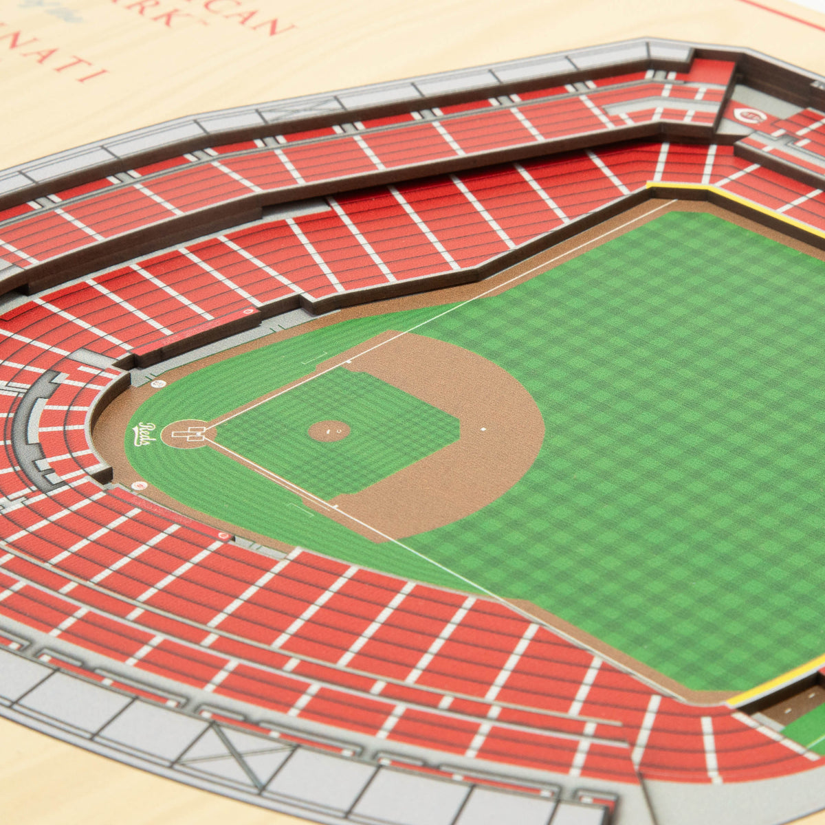 MLB Cincinnati Reds You the Fan 5-Layer 3D Stadium View Wall Art