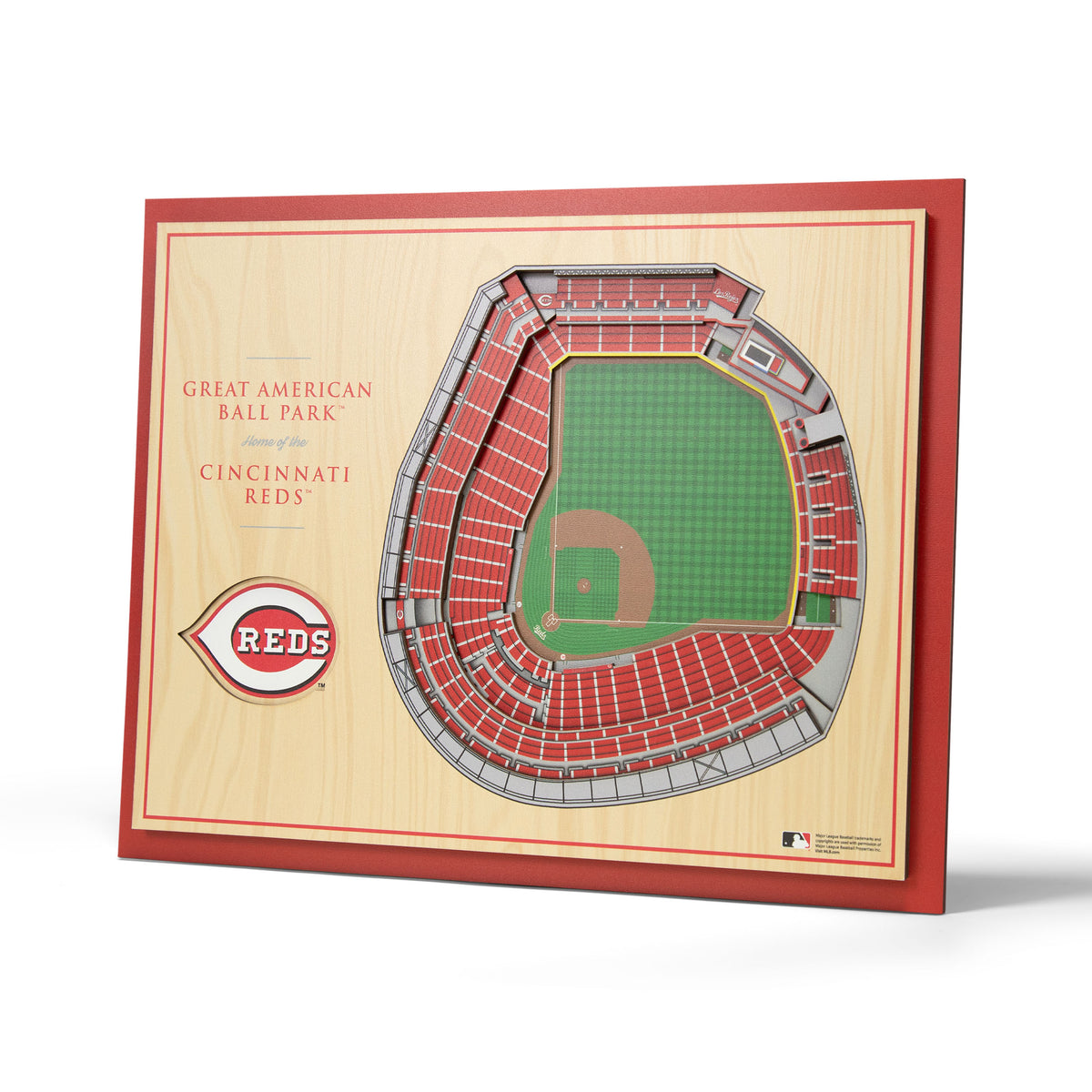 MLB Cincinnati Reds You the Fan 5-Layer 3D Stadium View Wall Art