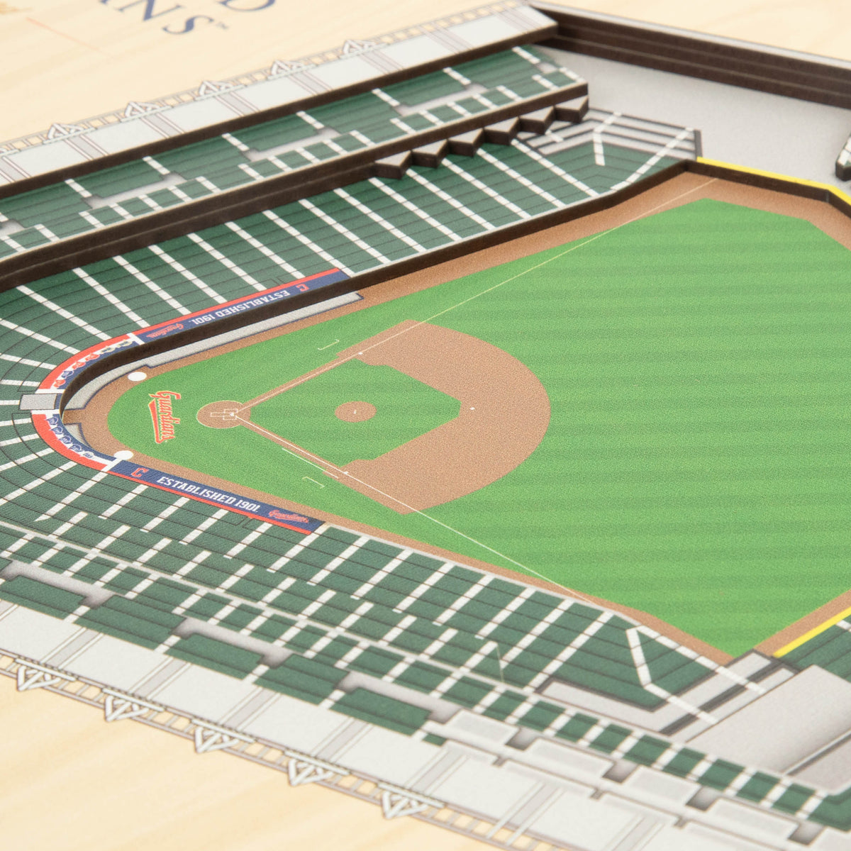 MLB Cleveland Guardians You the Fan 5-Layer 3D Stadium View Wall Art
