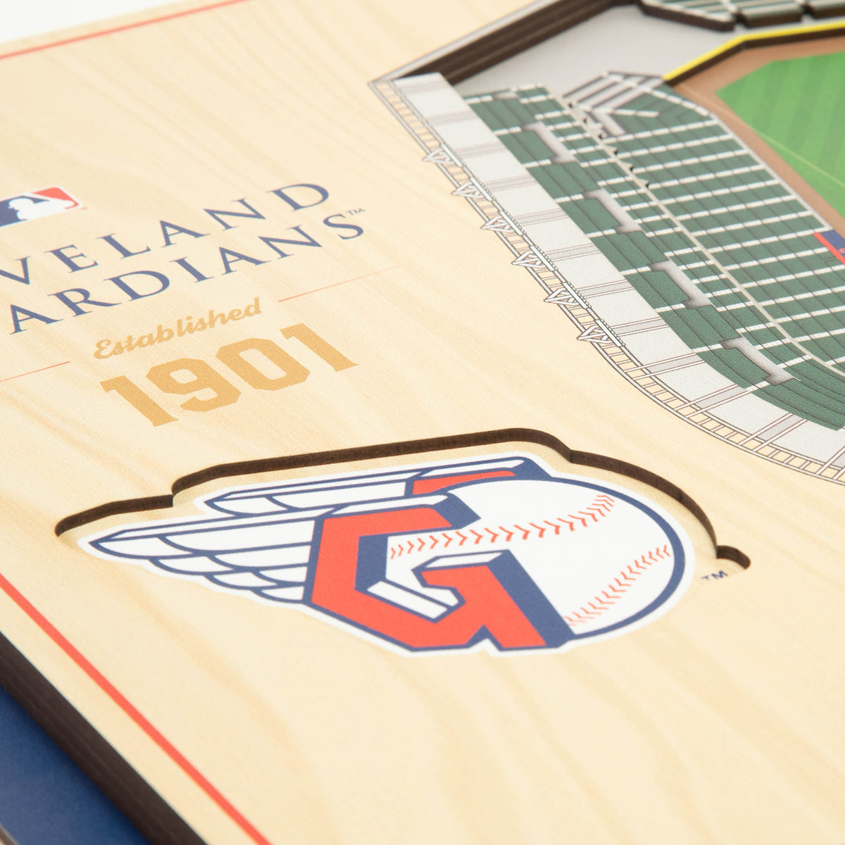 MLB Cleveland Guardians You the Fan 5-Layer 3D Stadium View Wall Art