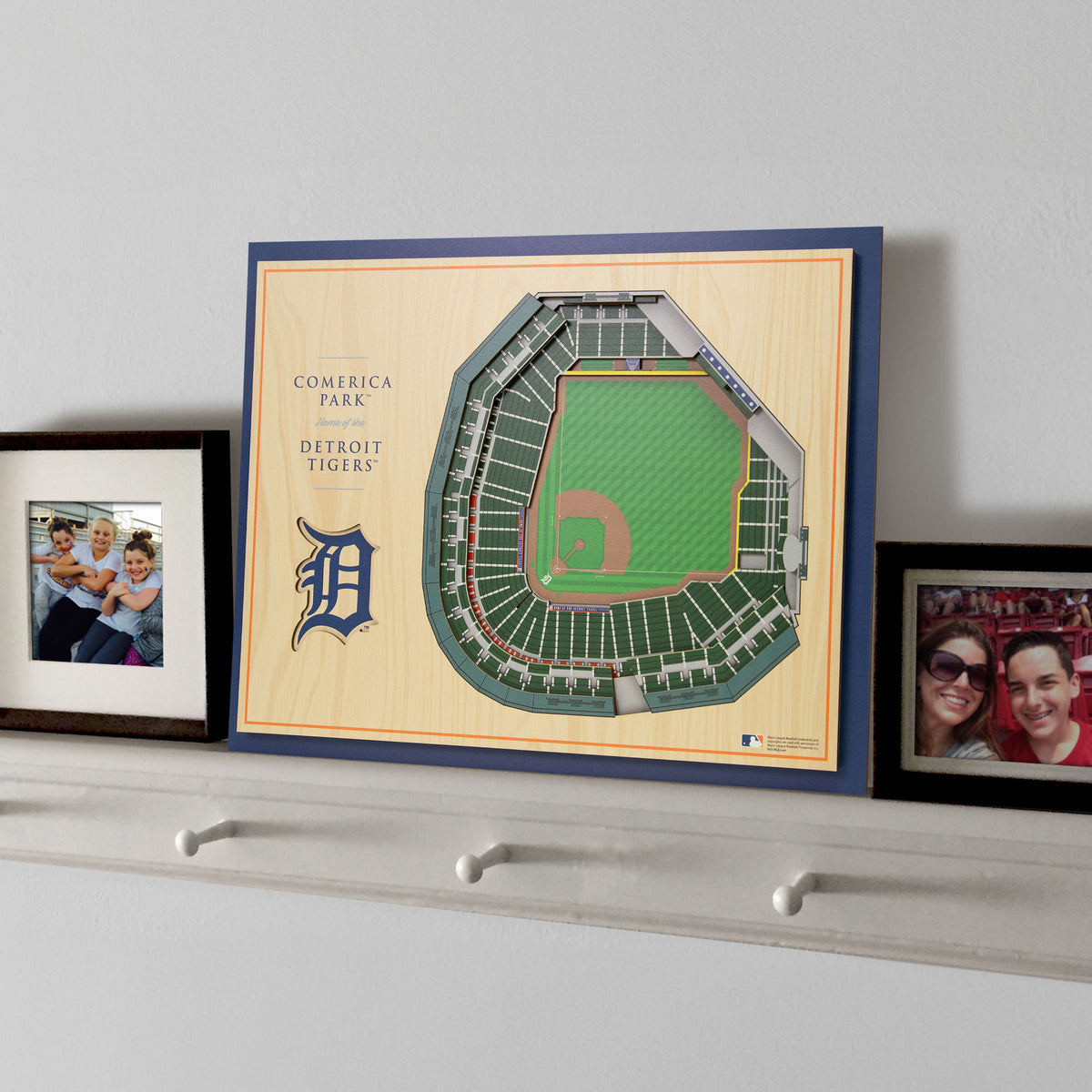 MLB Detroit Tigers You the Fan 5-Layer 3D Stadium View Wall Art