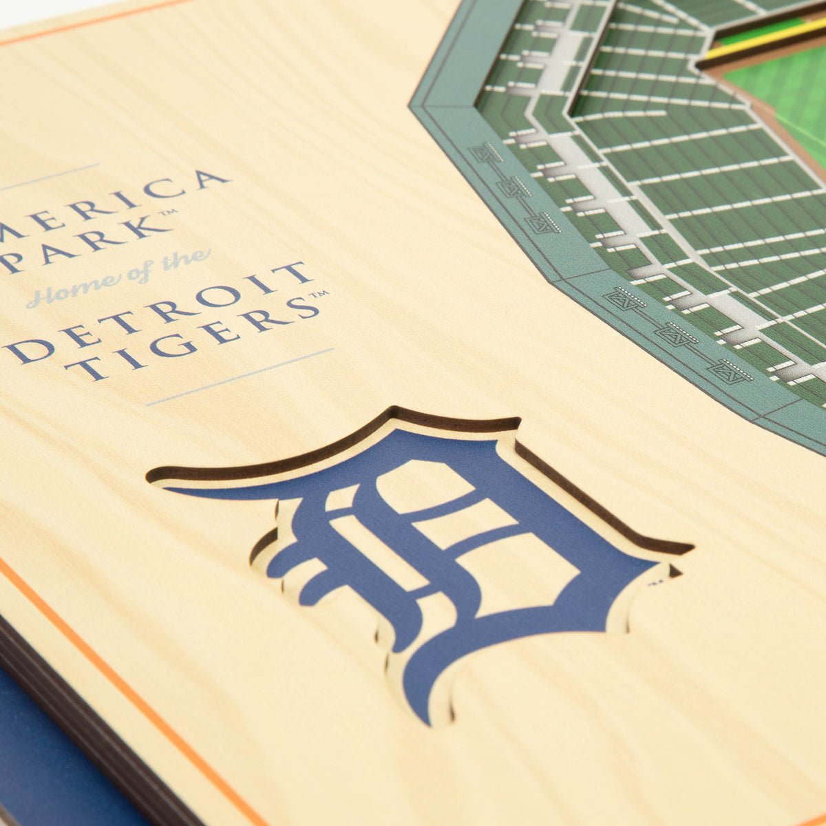 MLB Detroit Tigers You the Fan 5-Layer 3D Stadium View Wall Art