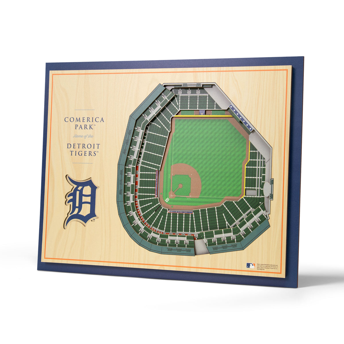 MLB Detroit Tigers You the Fan 5-Layer 3D Stadium View Wall Art
