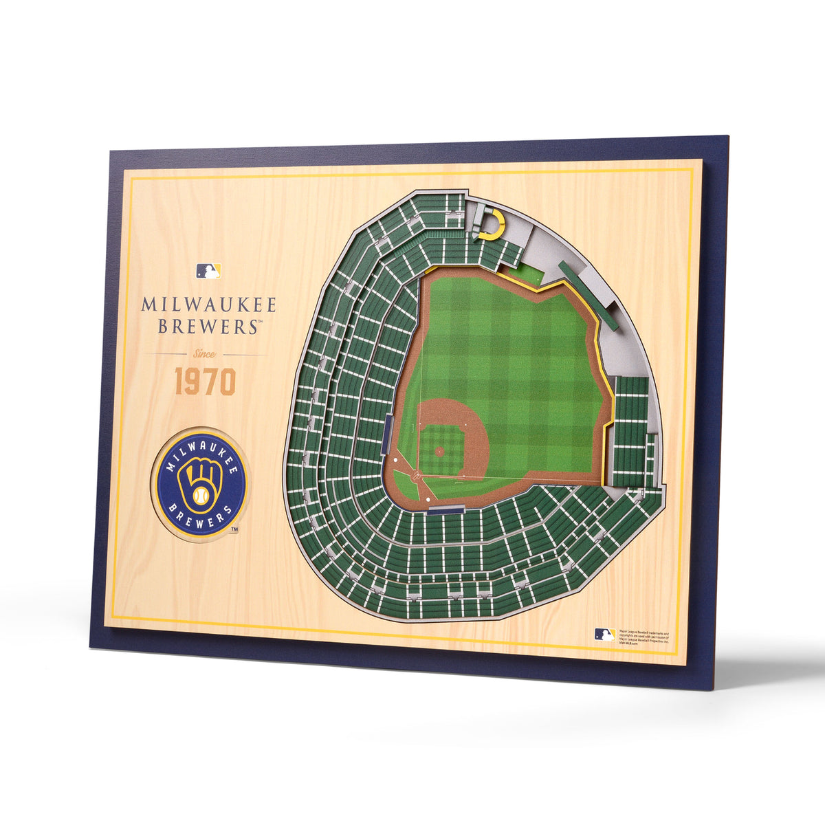 MLB Milwaukee Brewers You the Fan 5-Layer 3D Stadium View Wall Art
