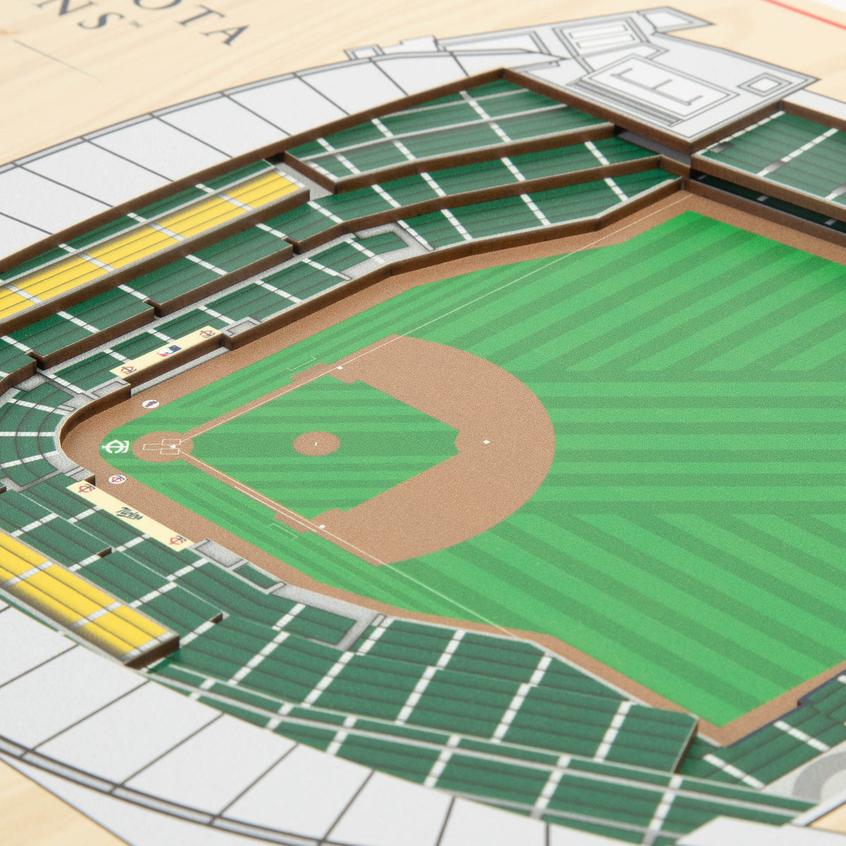 MLB Minnesota Twins You the Fan 5-Layer 3D Stadium View Wall Art