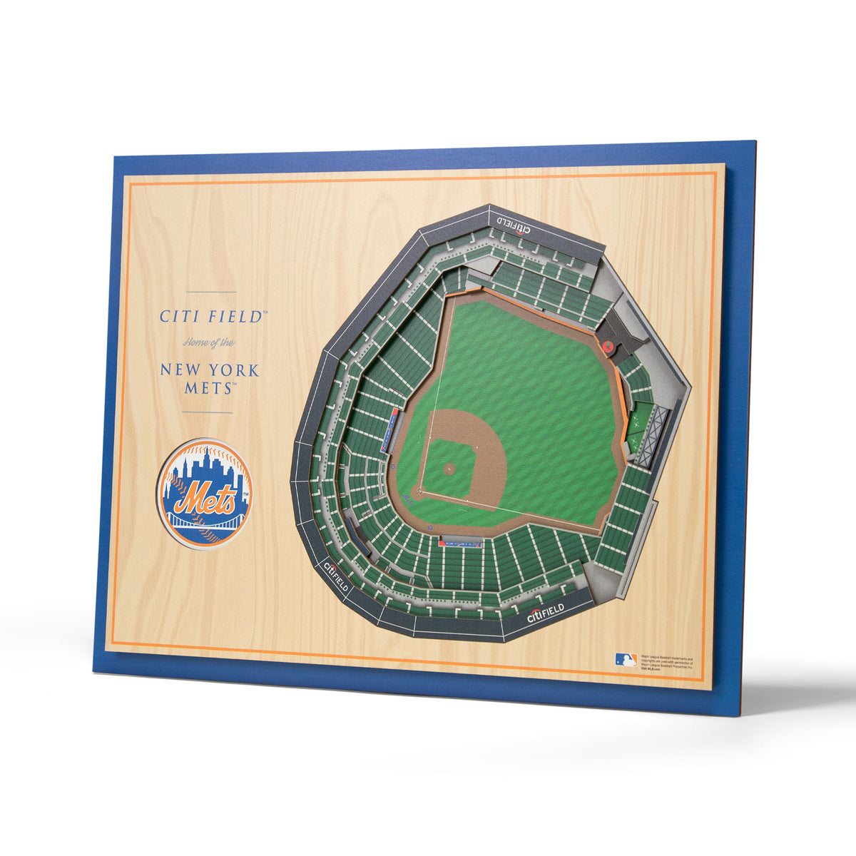 MLB New York Mets You the Fan 5-Layer 3D Stadium View Wall Art