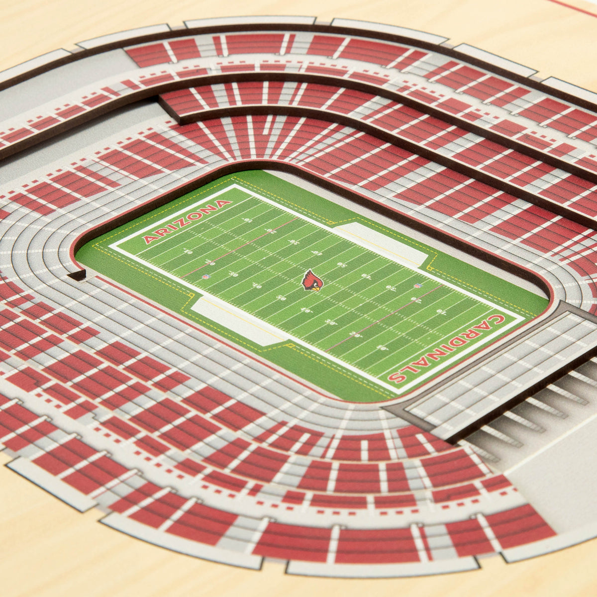 NFL Arizona Cardinals You the fan 5-Layer Stadium View Wall Art