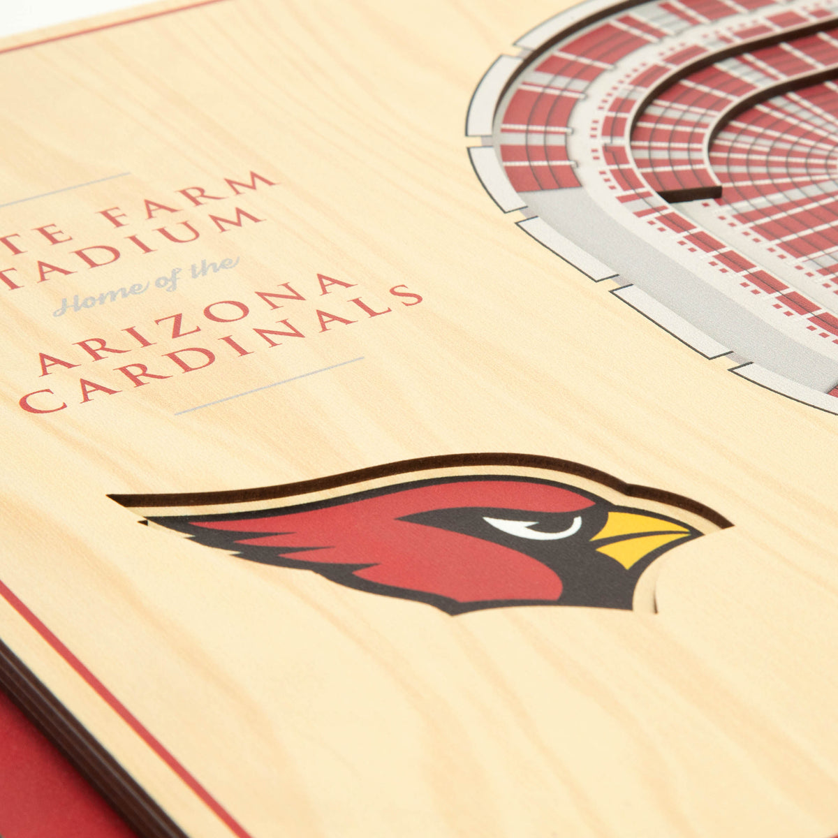 NFL Arizona Cardinals You the fan 5-Layer Stadium View Wall Art