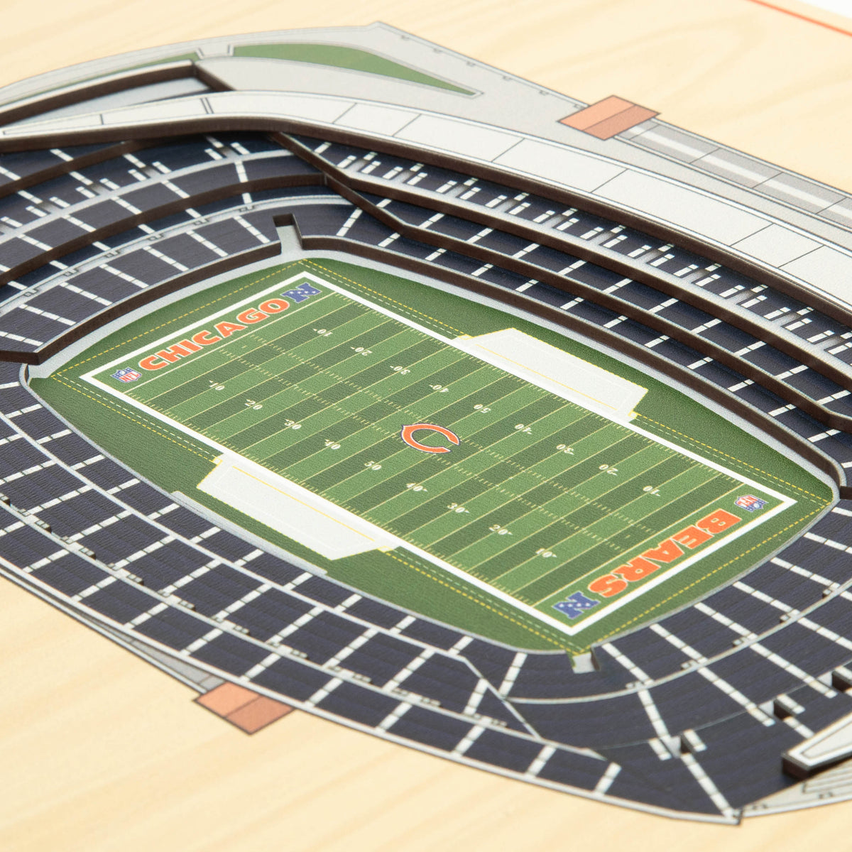 NFL Chicago Bears You the fan 5-Layer Stadium View Wall Art