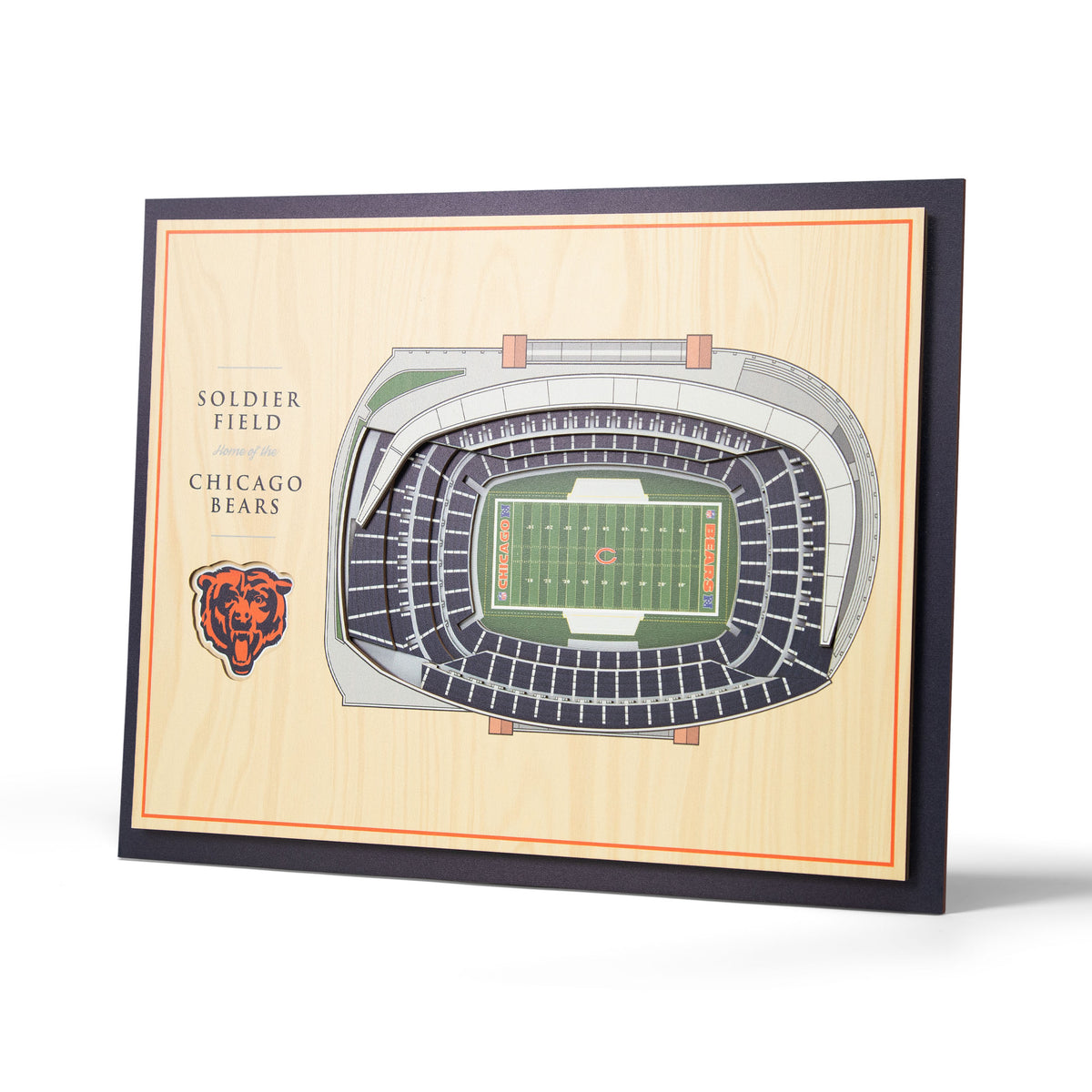 NFL Chicago Bears You the fan 5-Layer Stadium View Wall Art