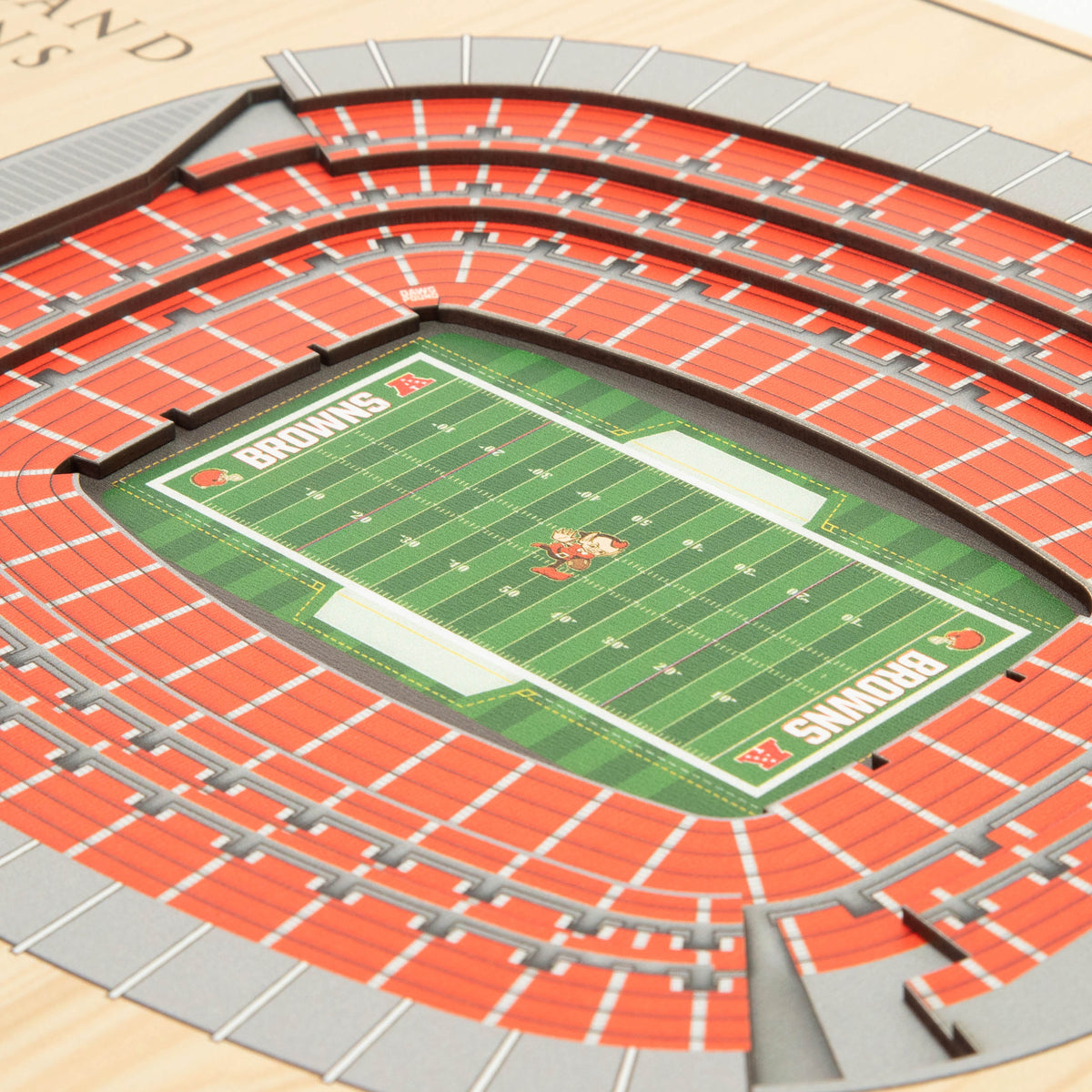 NFL Cleveland Browns You the fan 5-Layer Stadium View Wall Art