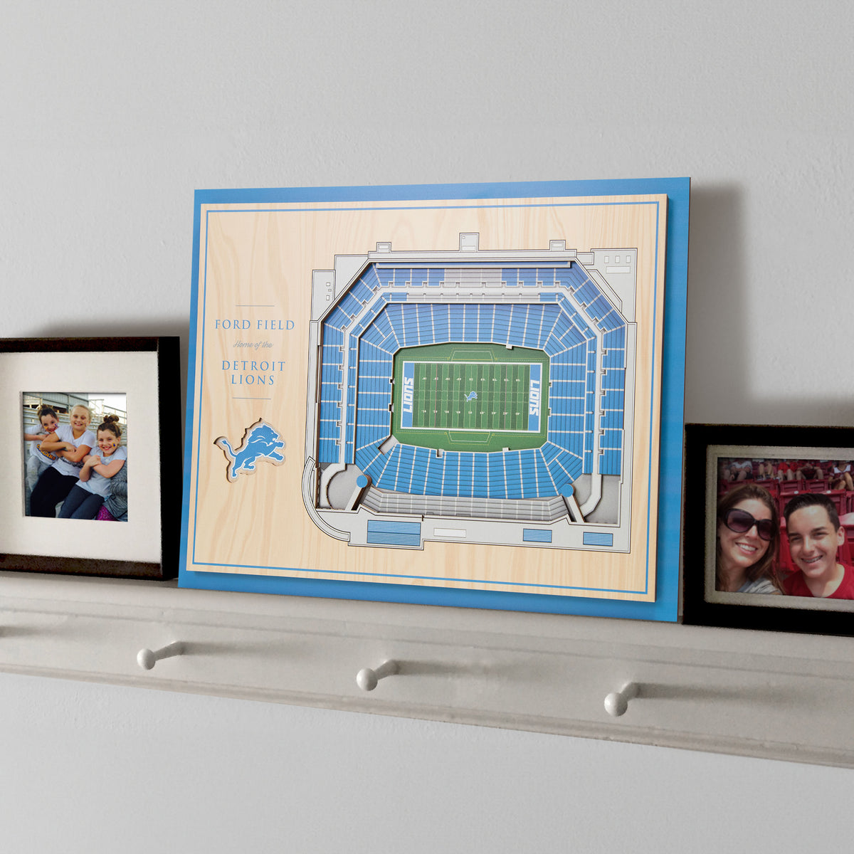 NFL Detroit Lions You the fan 5-Layer Stadium View Wall Art