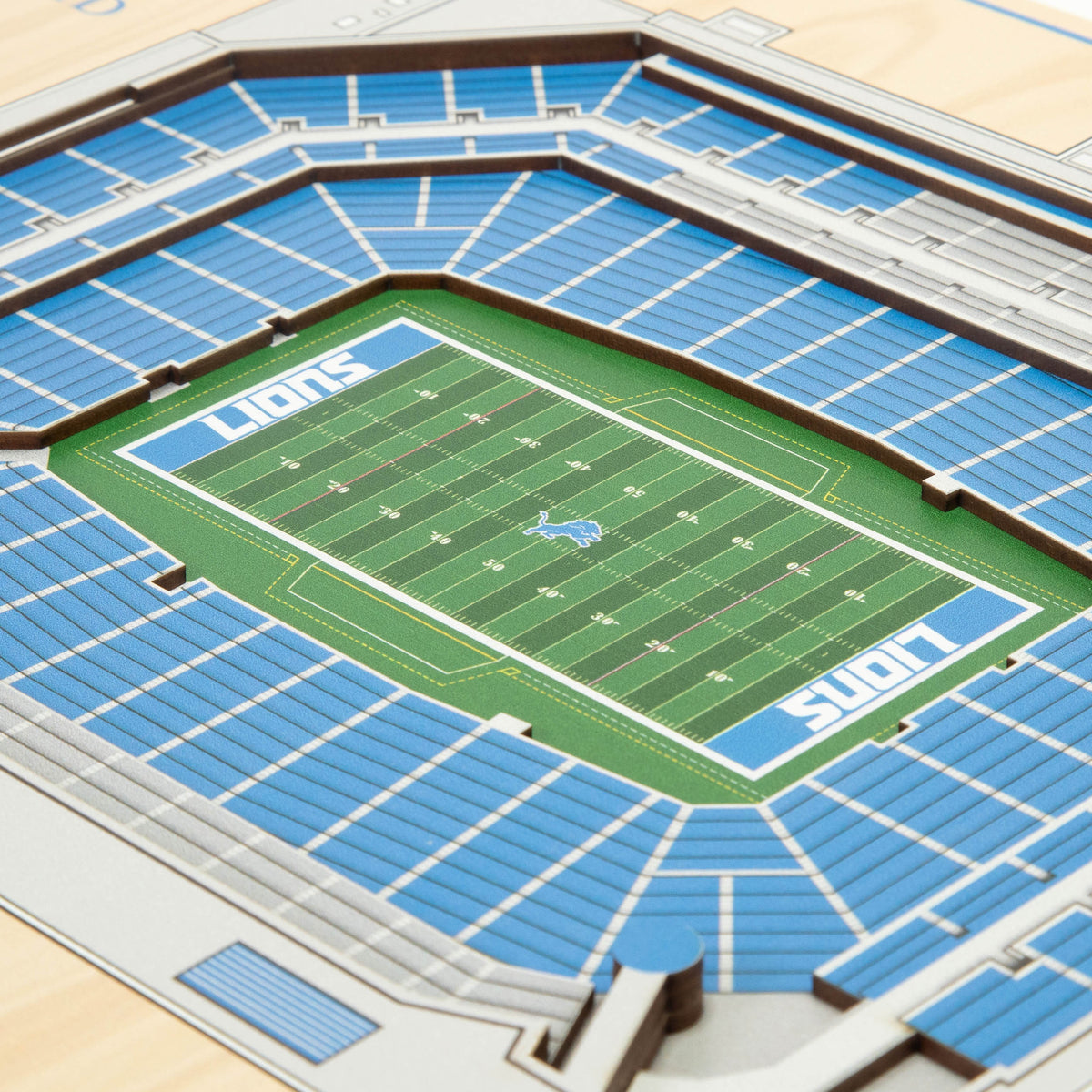 NFL Detroit Lions You the fan 5-Layer Stadium View Wall Art