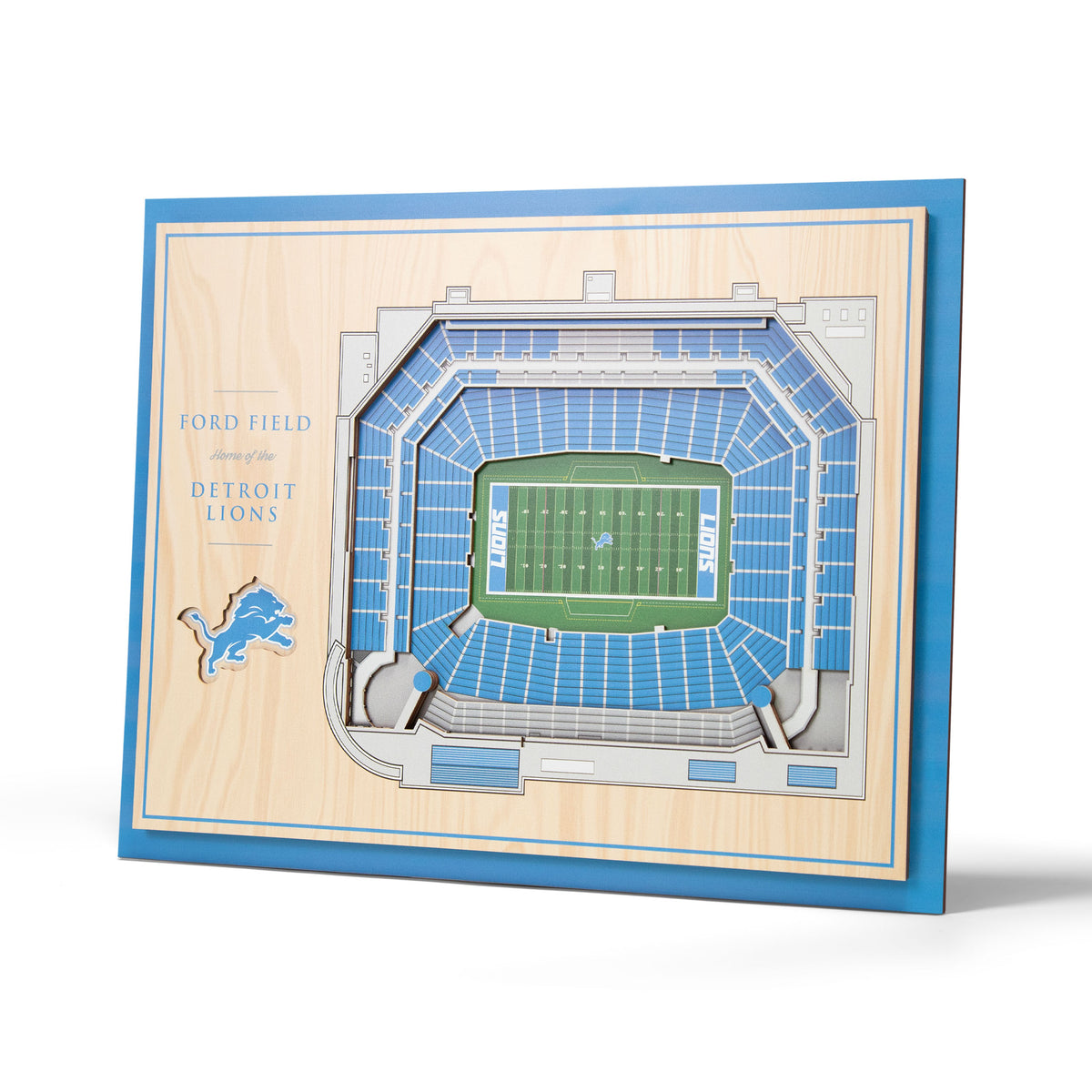 NFL Detroit Lions You the fan 5-Layer Stadium View Wall Art