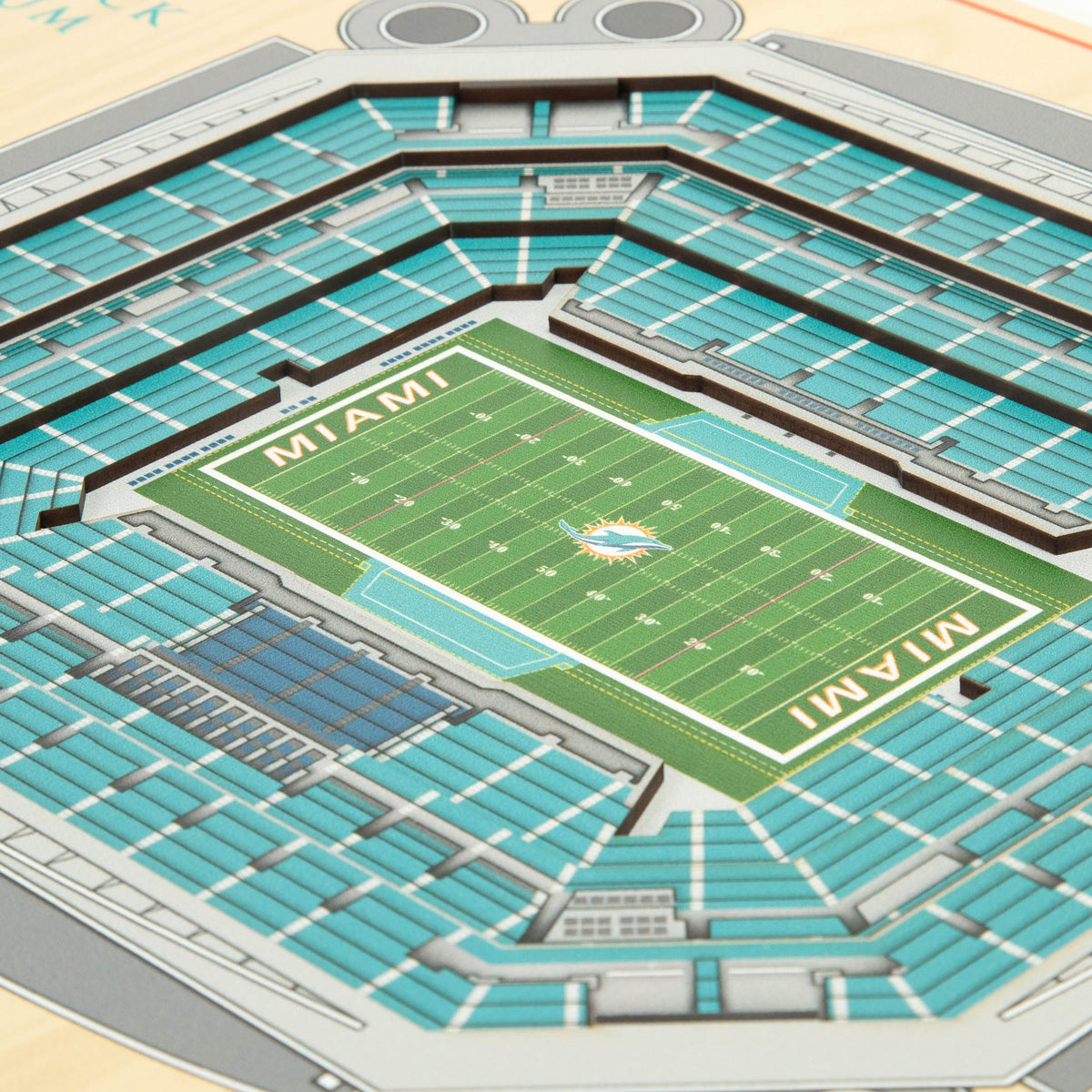 NFL Miami Dolphins You the fan 5-Layer Stadium View Wall Art
