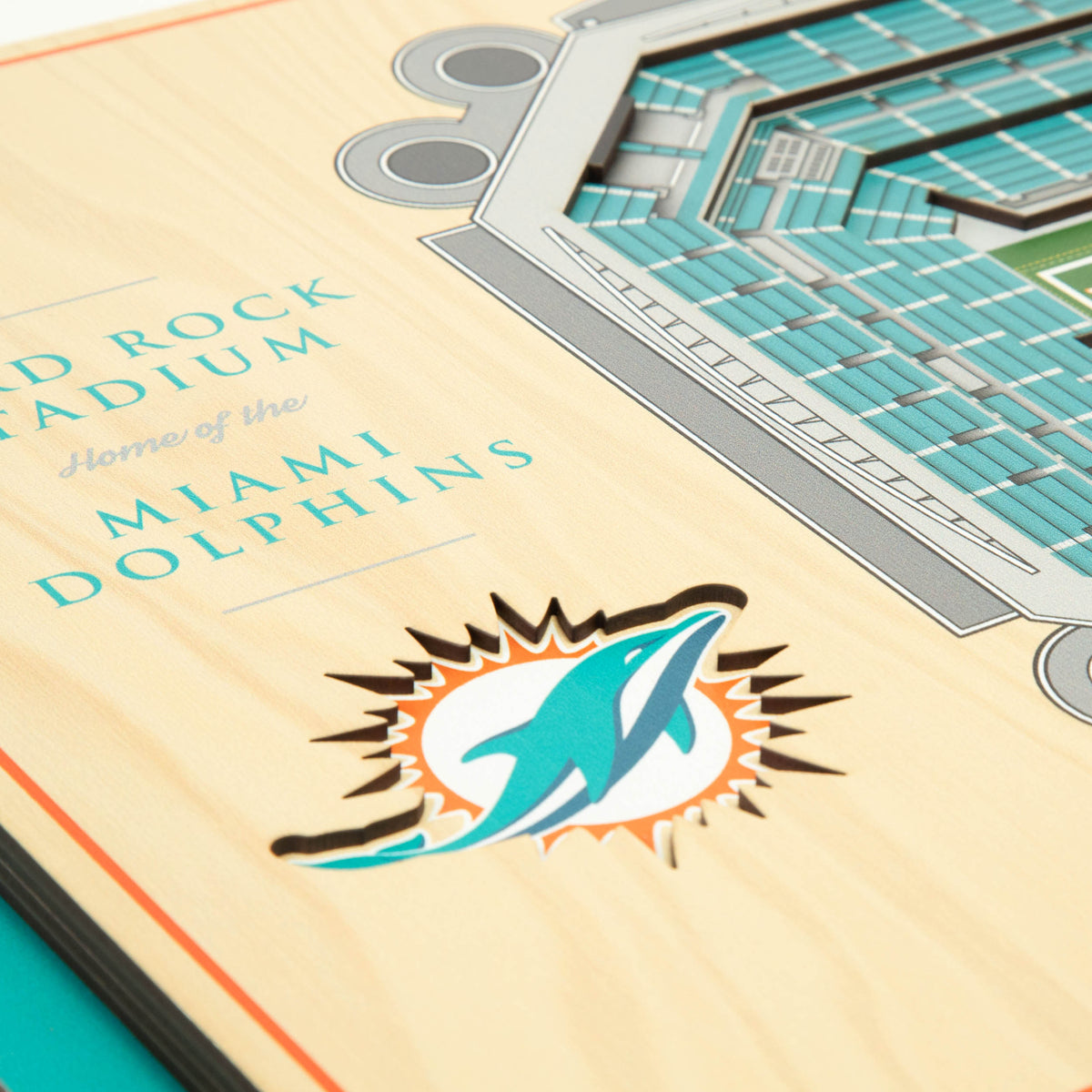 NFL Miami Dolphins You the fan 5-Layer Stadium View Wall Art