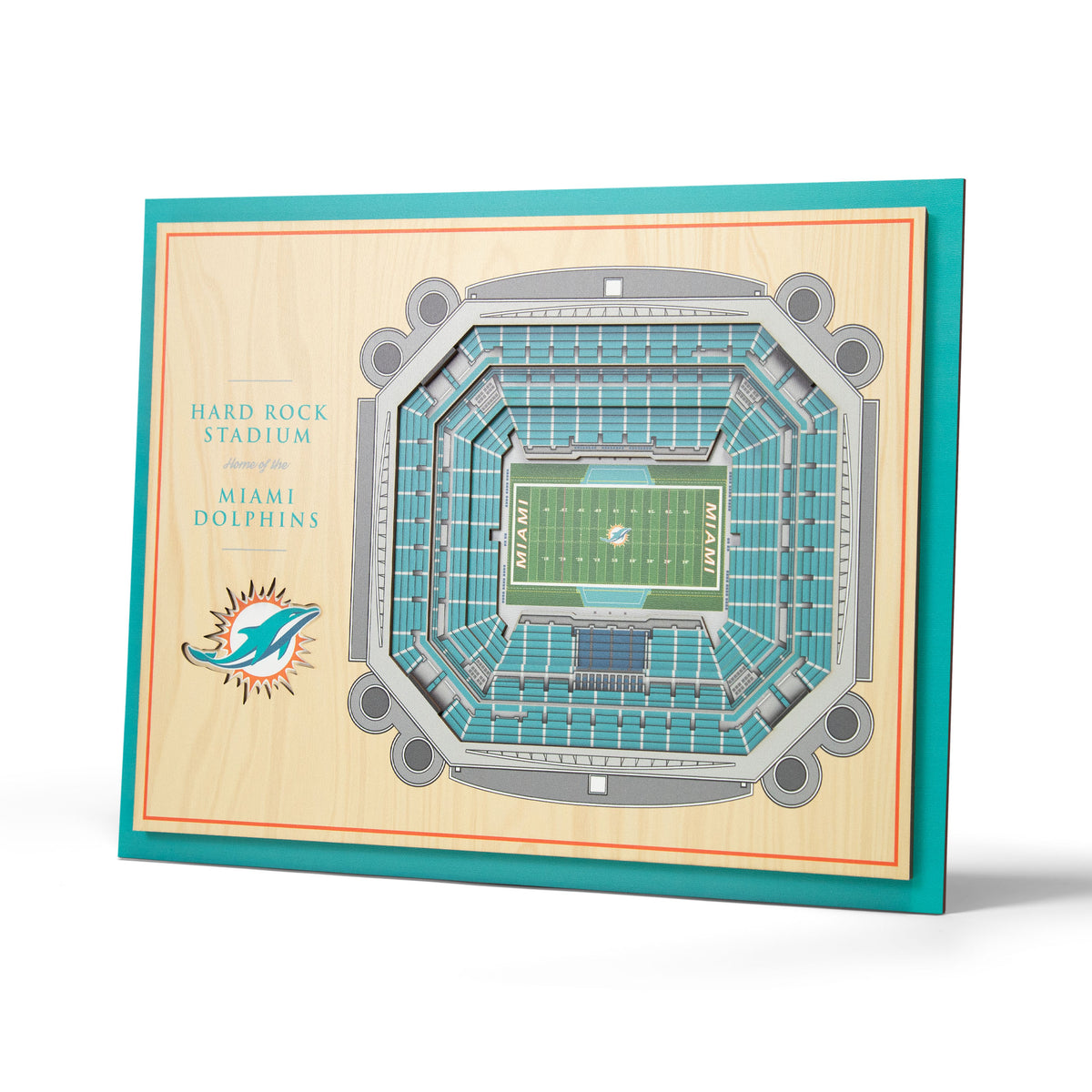 NFL Miami Dolphins You the fan 5-Layer Stadium View Wall Art