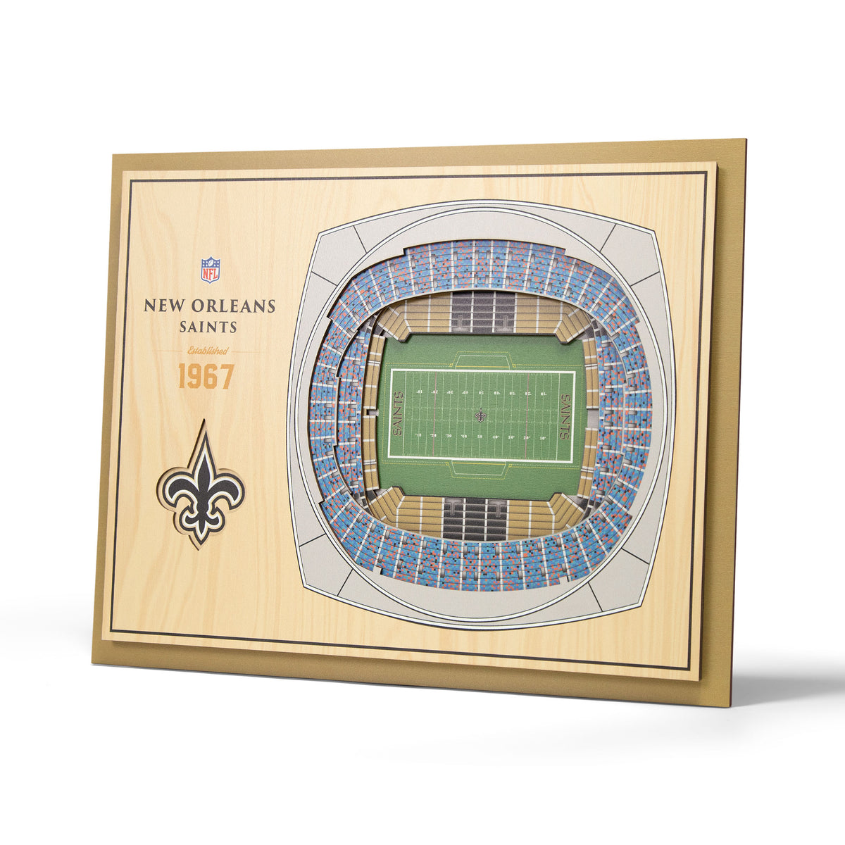 NFL New Orleans Saints You the fan 5-Layer Stadium View Wall Art