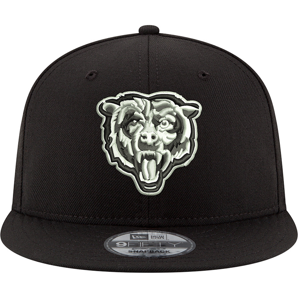 NFL Chicago Bears New Era Black & White 9FIFTY - Black Hat