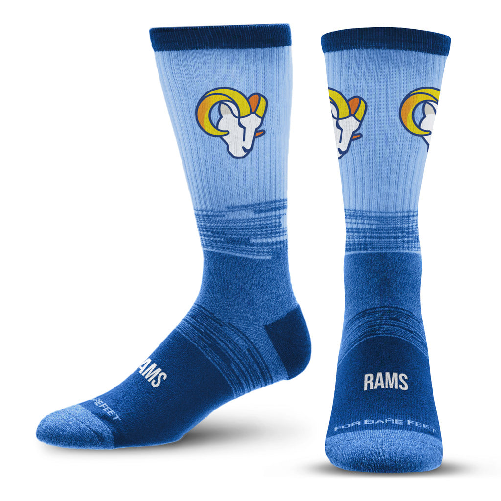 NFL Los Angeles Rams For Bare Feet Two-Tone Tonal Socks - Blue