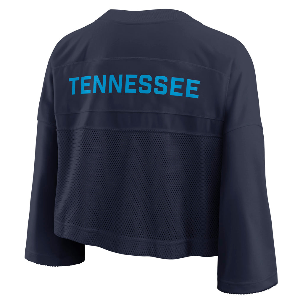 NFL Tennessee Titans Women's Nike Jersey Fashion Crop Top - Navy