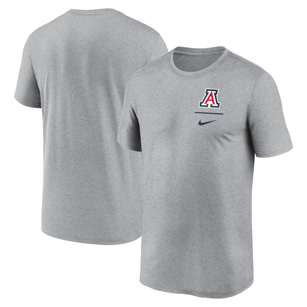 NCAA Arizona Wildcats Nike Logo Legend Performance T-Shirt - Gray