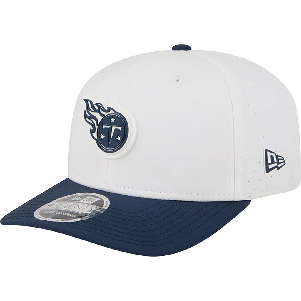NFL Tennessee Titans New Era 2025 Training 9SEVENTY Stretch-Snapback Hat - White