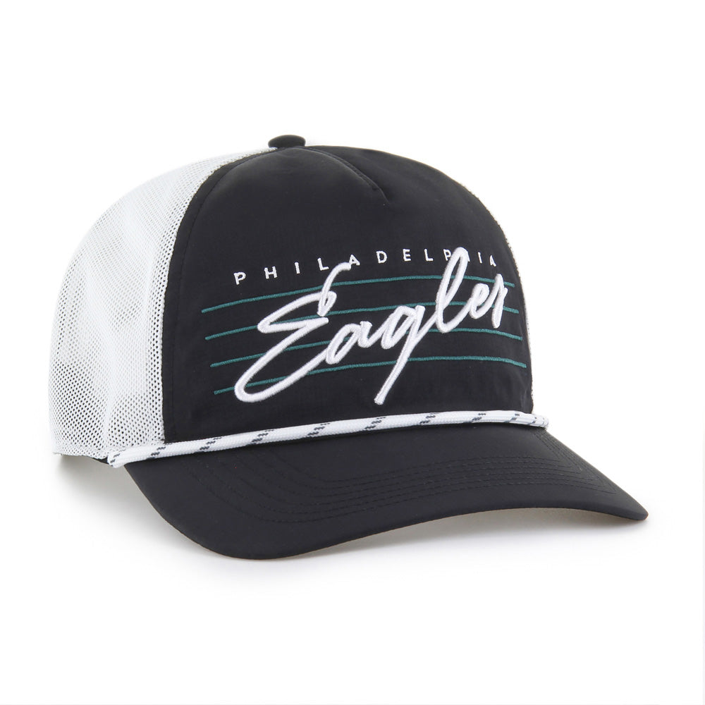 NFL Philadelphia Eagles '47 Downburst Mesh Hitch Adjustable Hat - Black