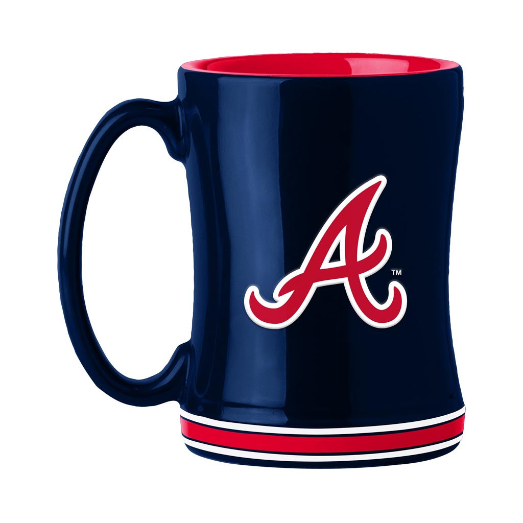 MLB Atlanta Braves Logo Brands Relief Mug - Navy