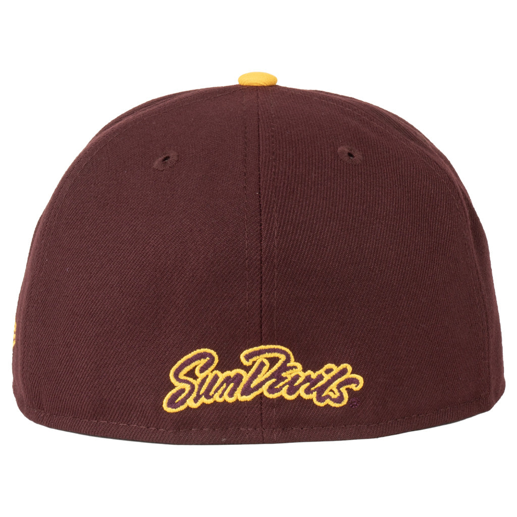 NCAA Arizona State Sun Devils New Era Sparky in Flames 59FIFTY Fitted Hat - Maroon