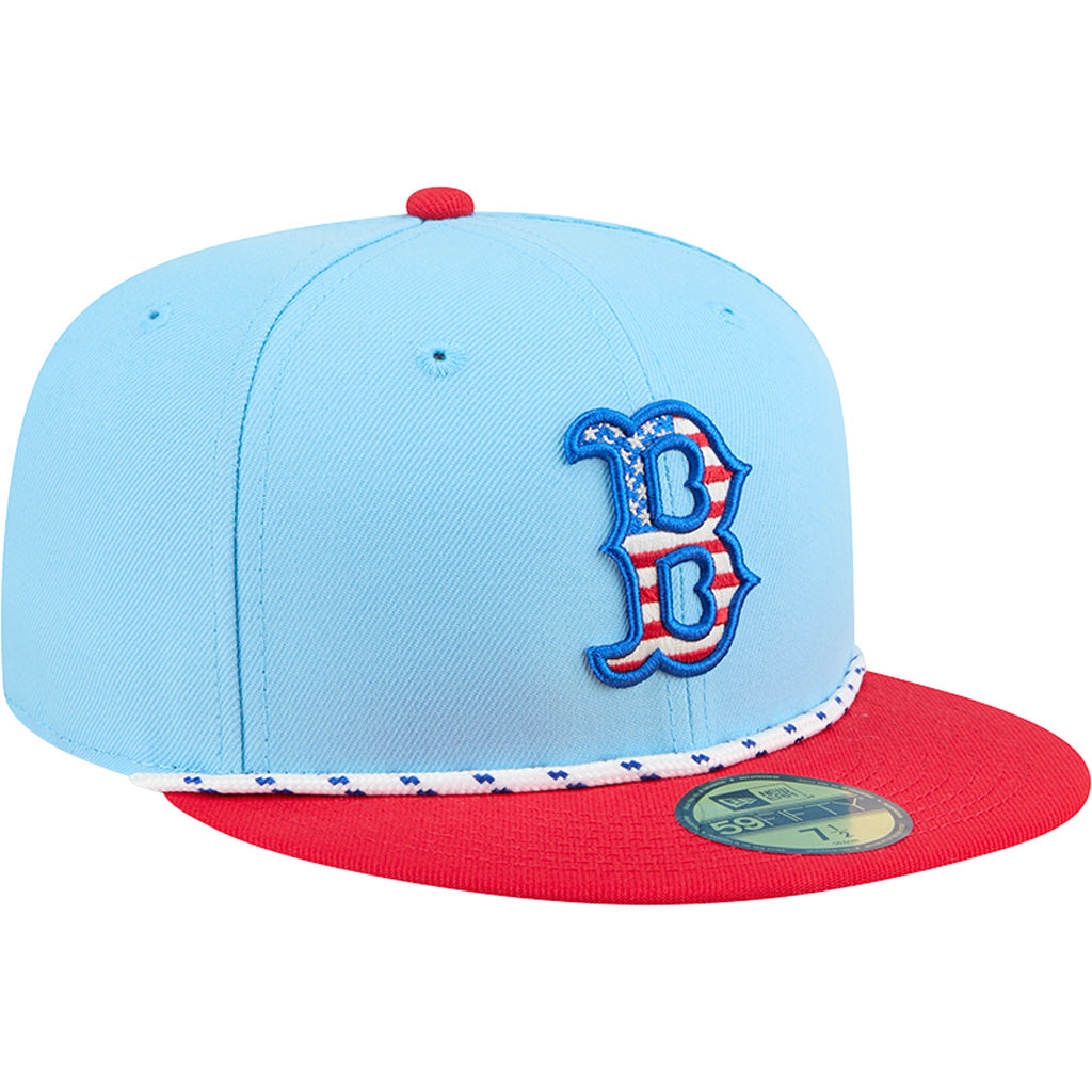 MLB Boston Red Sox New Era 2025 4th of July 59FIFTY Fitted Hat - Blue