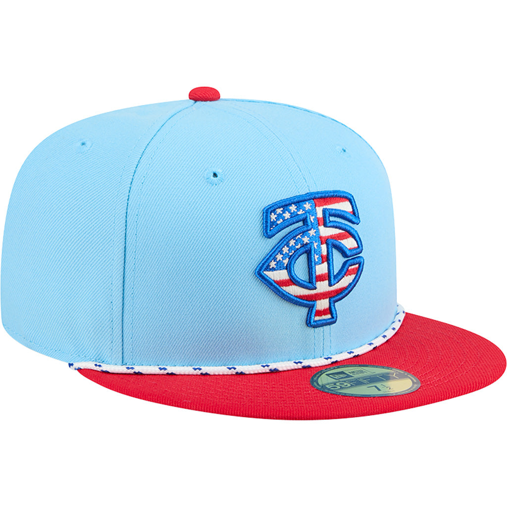 MLB Minnesota Twins New Era 2025 4th of July 59FIFTY Fitted Hat - Blue