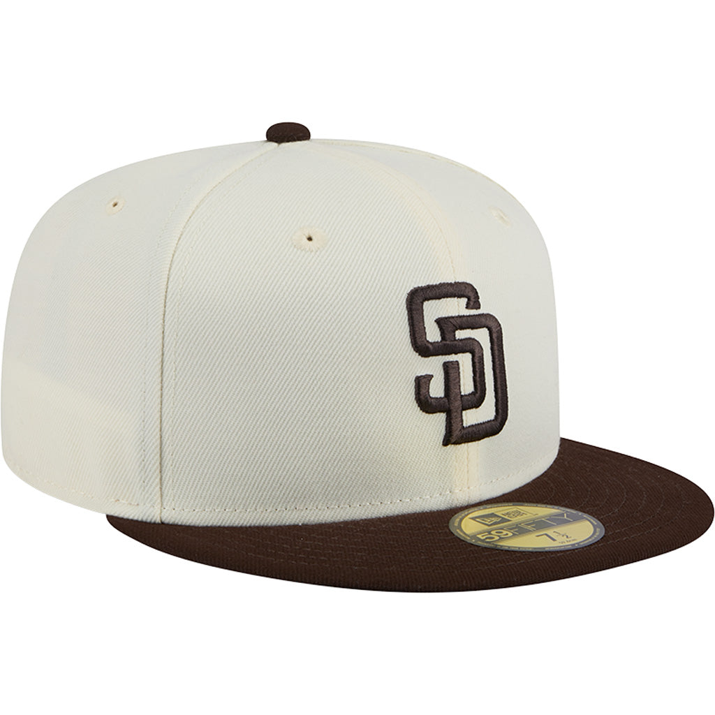 MLB San Diego Padres New Era Two-Tone Chrome OTC 59FIFTY Fitted Hat - Chrome