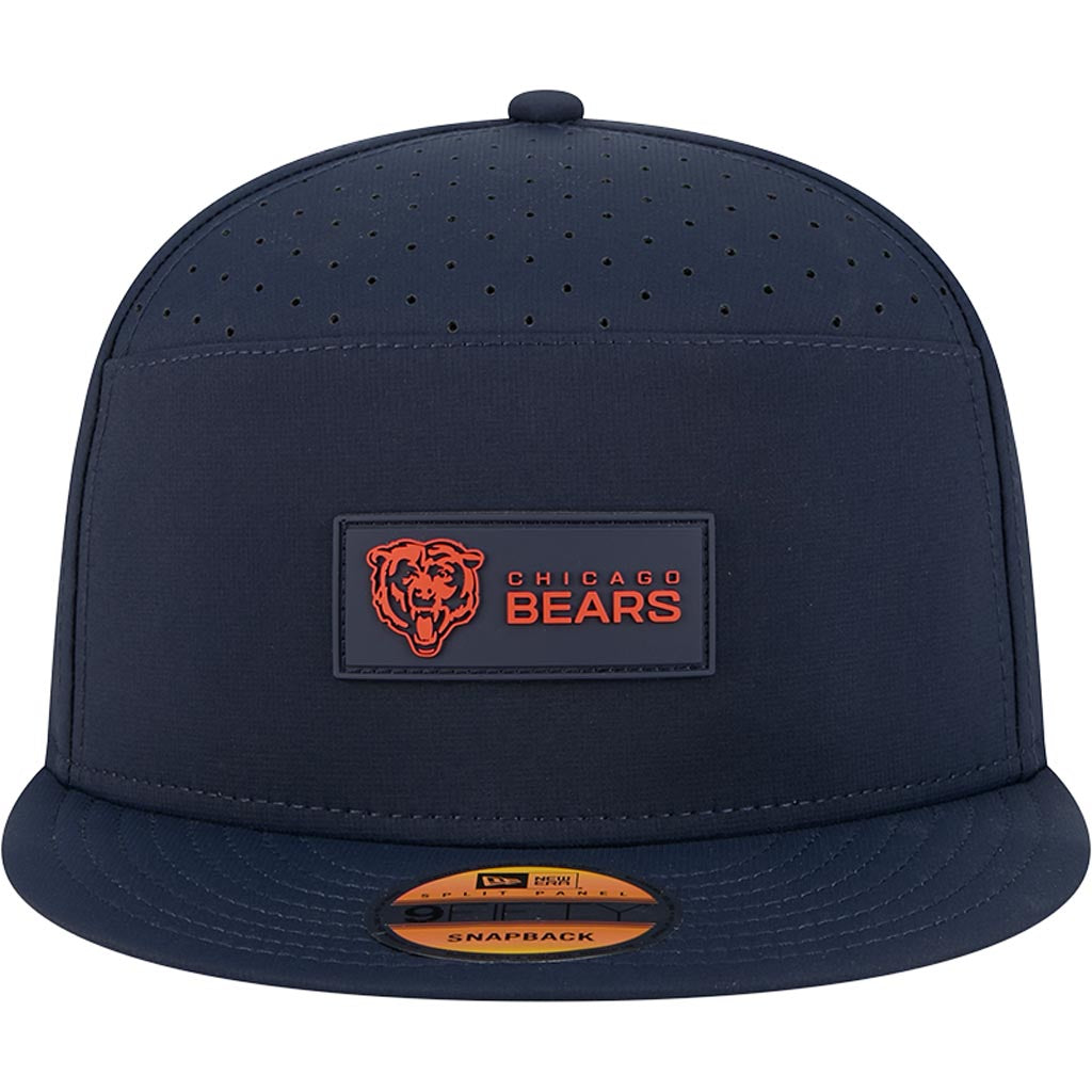 NFL Chicago Bears New Era 2025 Sideline 9FIFTY Split Panel Snapback Hat - Navy