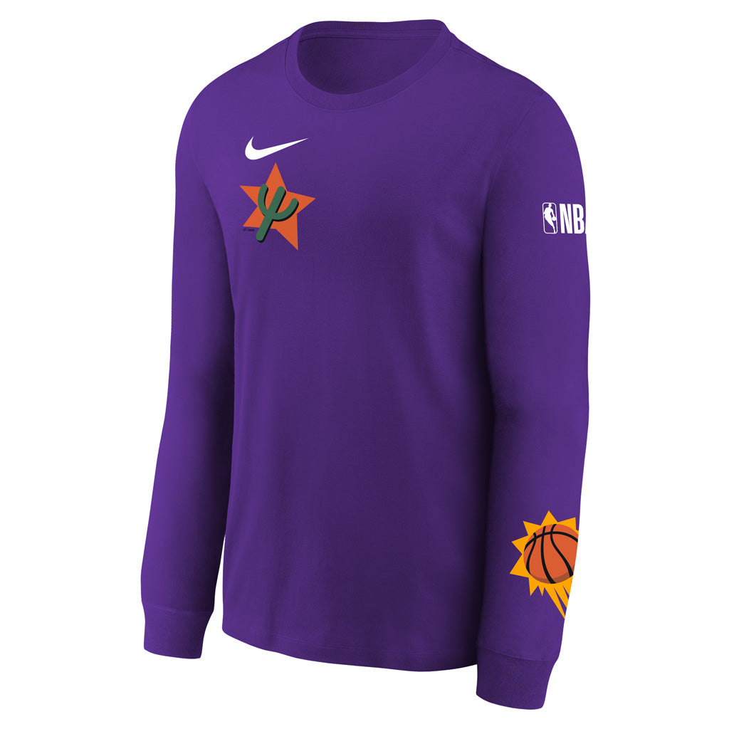 NBA Phoenix Suns Youth Nike City Edition 2024/25 M90 Long Sleeve T-Shirt