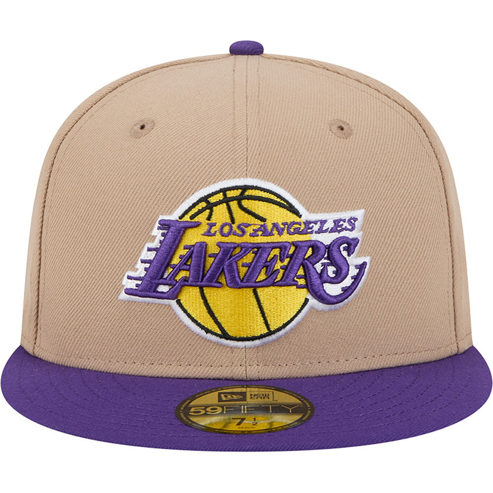 NBA Los Angeles Lakers New Era Camel 59FIFTY Fitted Hat
