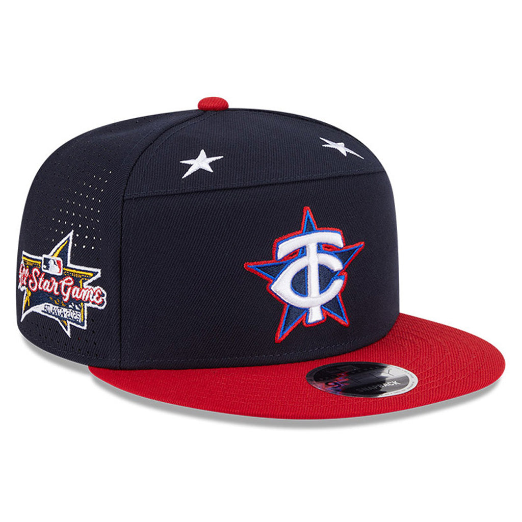 MLB Minnesota Twins New Era 2025 All Star Game Workout 9FIFTY Split Panel Snapback Hat - Navy