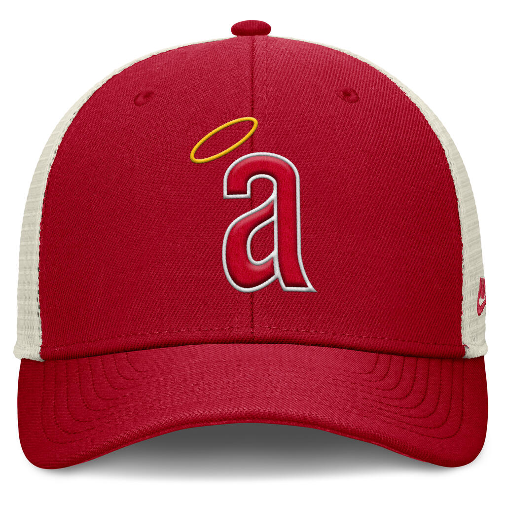 MLB Los Angeles Angels Nike Cooperstown Trucker Snapback Hat - Red